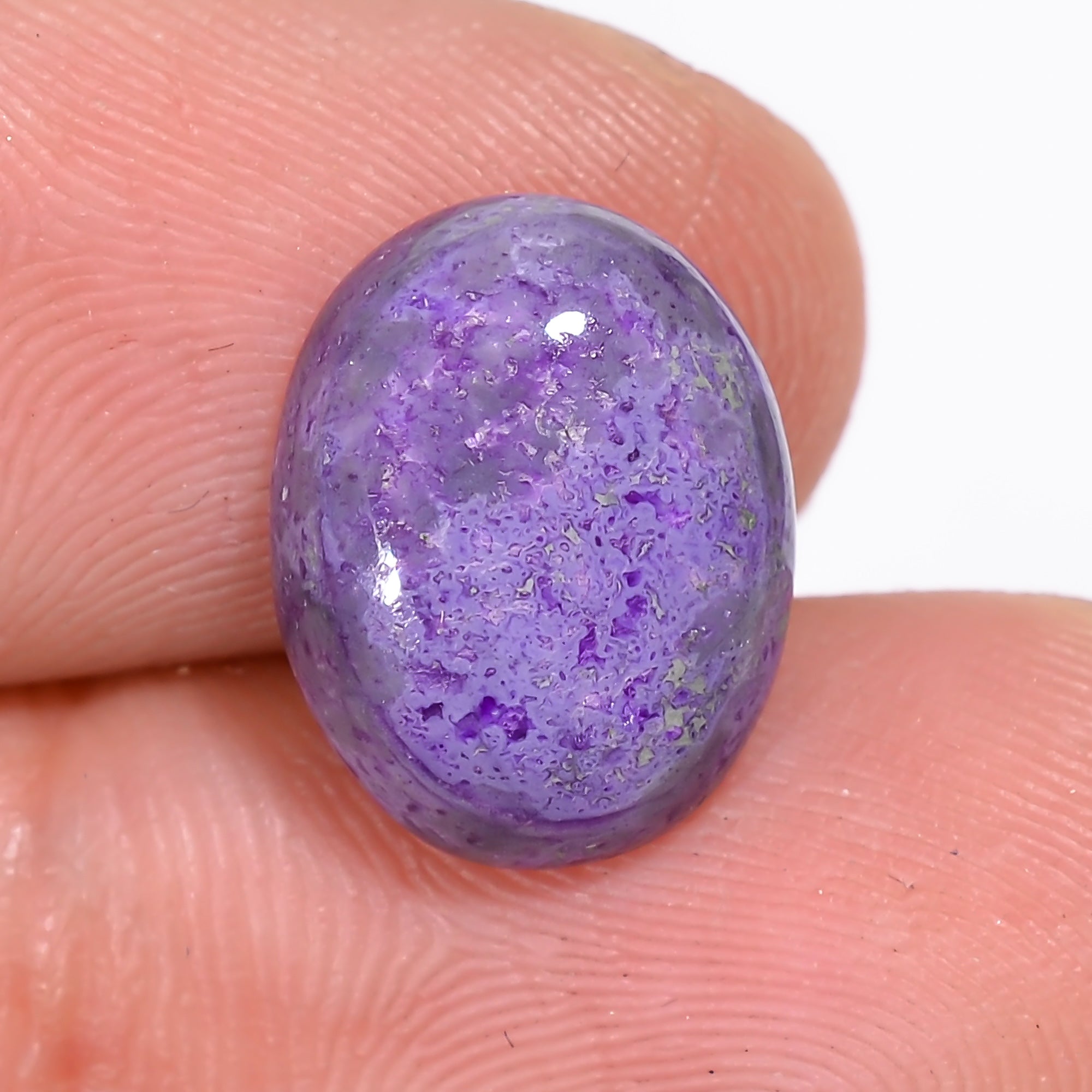 Sugilite Oval Shape Cabochon Loose Gemstone For Making Jewelry 4.5 Ct. 12X10X4 mm Y-9330