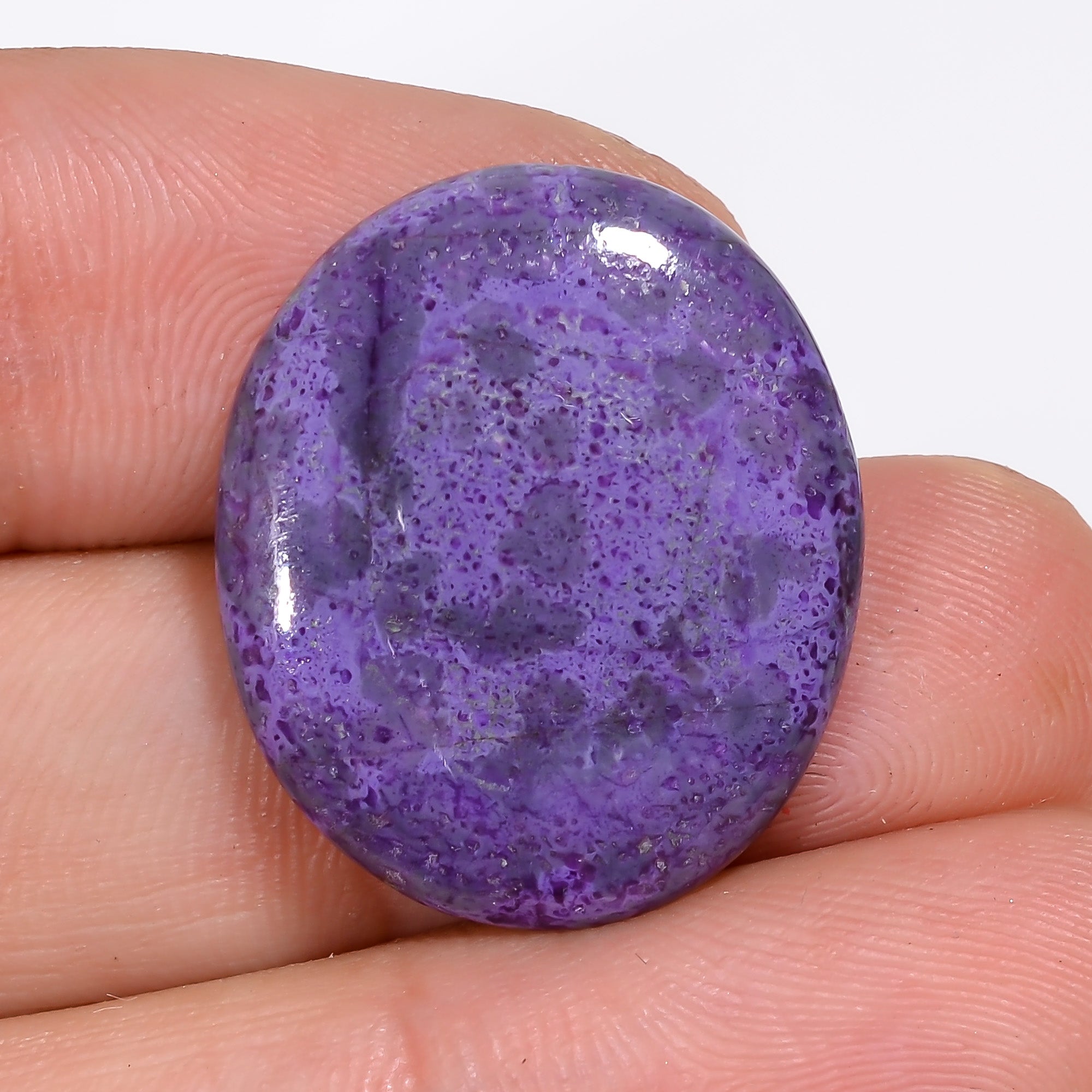 Sugilite Oval Shape Cabochon Loose Gemstone For Making Jewelry 15.5 Ct. 23X19X4 mm Y-9334