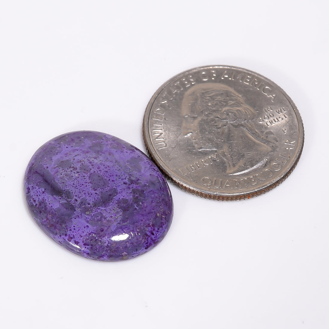 Sugilite Oval Shape Cabochon Loose Gemstone For Making Jewelry 15.5 Ct. 23X19X4 mm Y-9334
