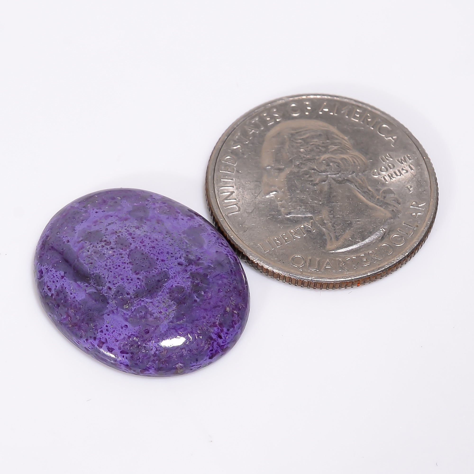 Sugilite Oval Shape Cabochon Loose Gemstone For Making Jewelry 15.5 Ct. 23X19X4 mm Y-9334