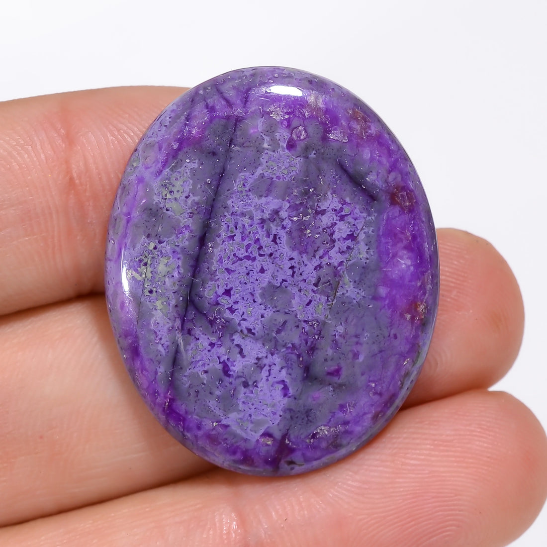 Sugilite Oval Shape Cabochon Loose Gemstone For Making Jewelry 28.5 Ct. 30X25X4 mm Y-9335