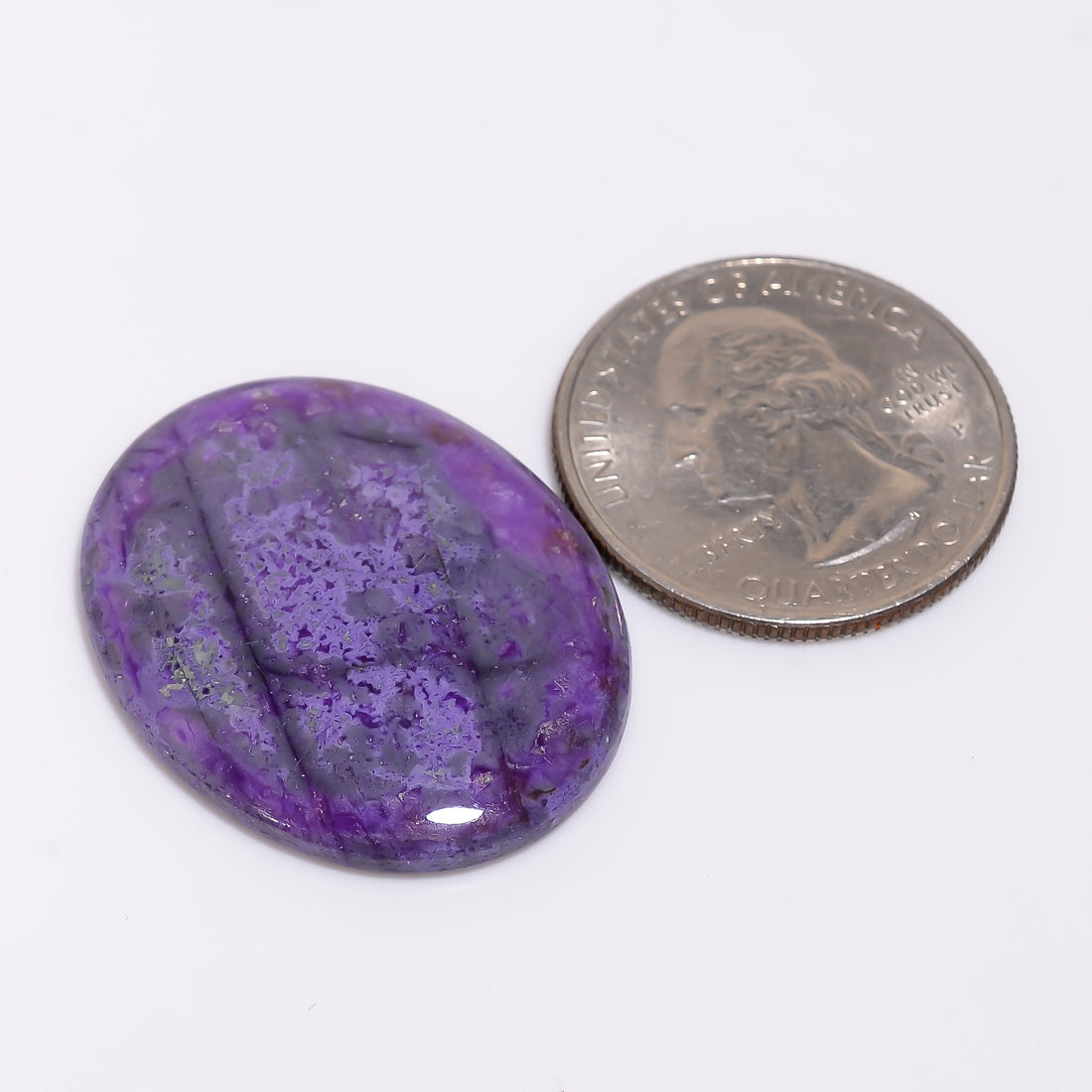 Sugilite Oval Shape Cabochon Loose Gemstone For Making Jewelry 28.5 Ct. 30X25X4 mm Y-9335