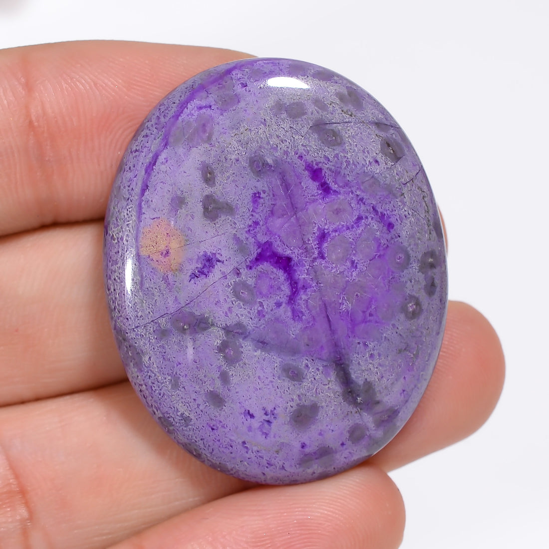 Sugilite Oval Shape Cabochon Loose Gemstone For Making Jewelry 54 Ct. 37X29X5 mm Y-9336