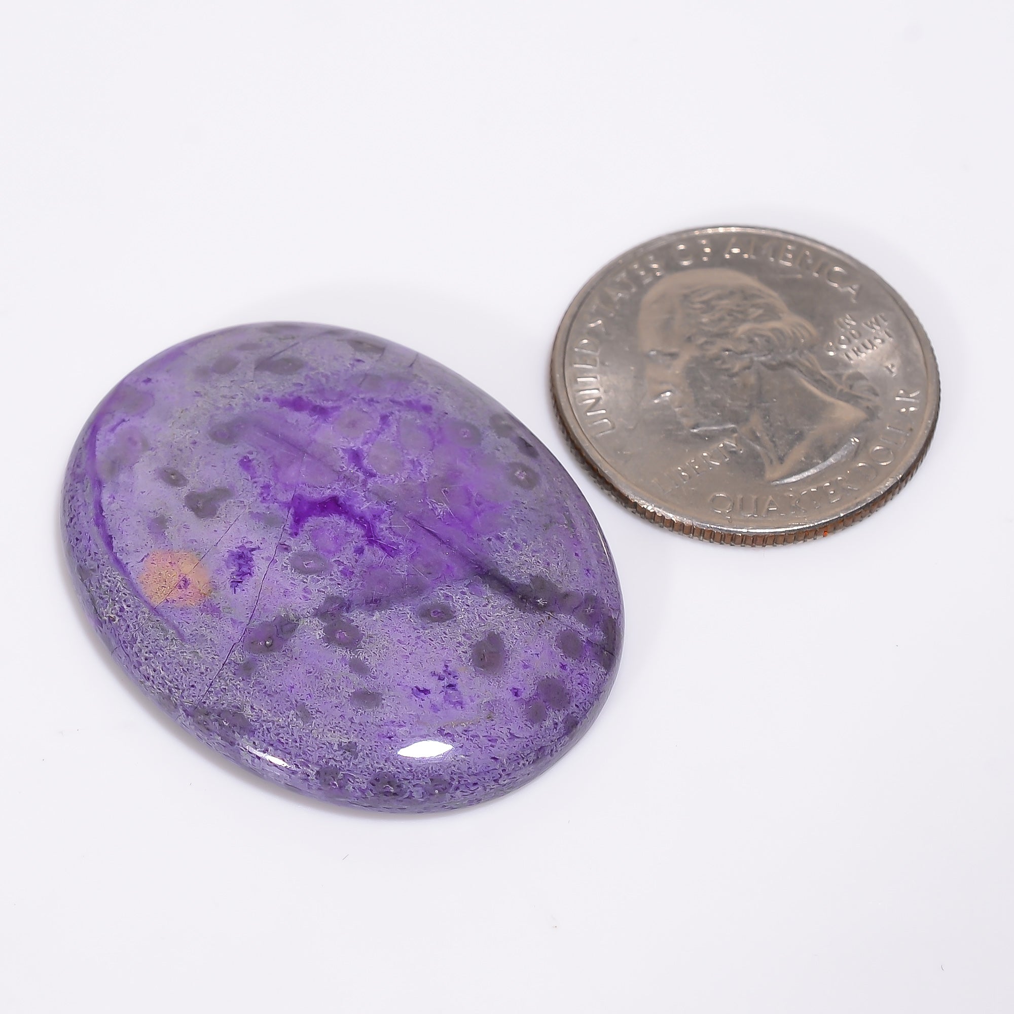 Sugilite Oval Shape Cabochon Loose Gemstone For Making Jewelry 54 Ct. 37X29X5 mm Y-9336