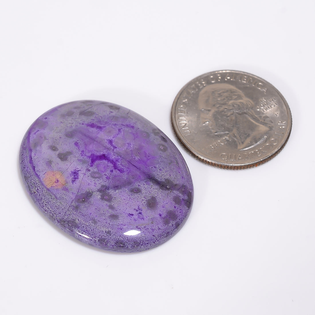 Sugilite Oval Shape Cabochon Loose Gemstone For Making Jewelry 54 Ct. 37X29X5 mm Y-9336