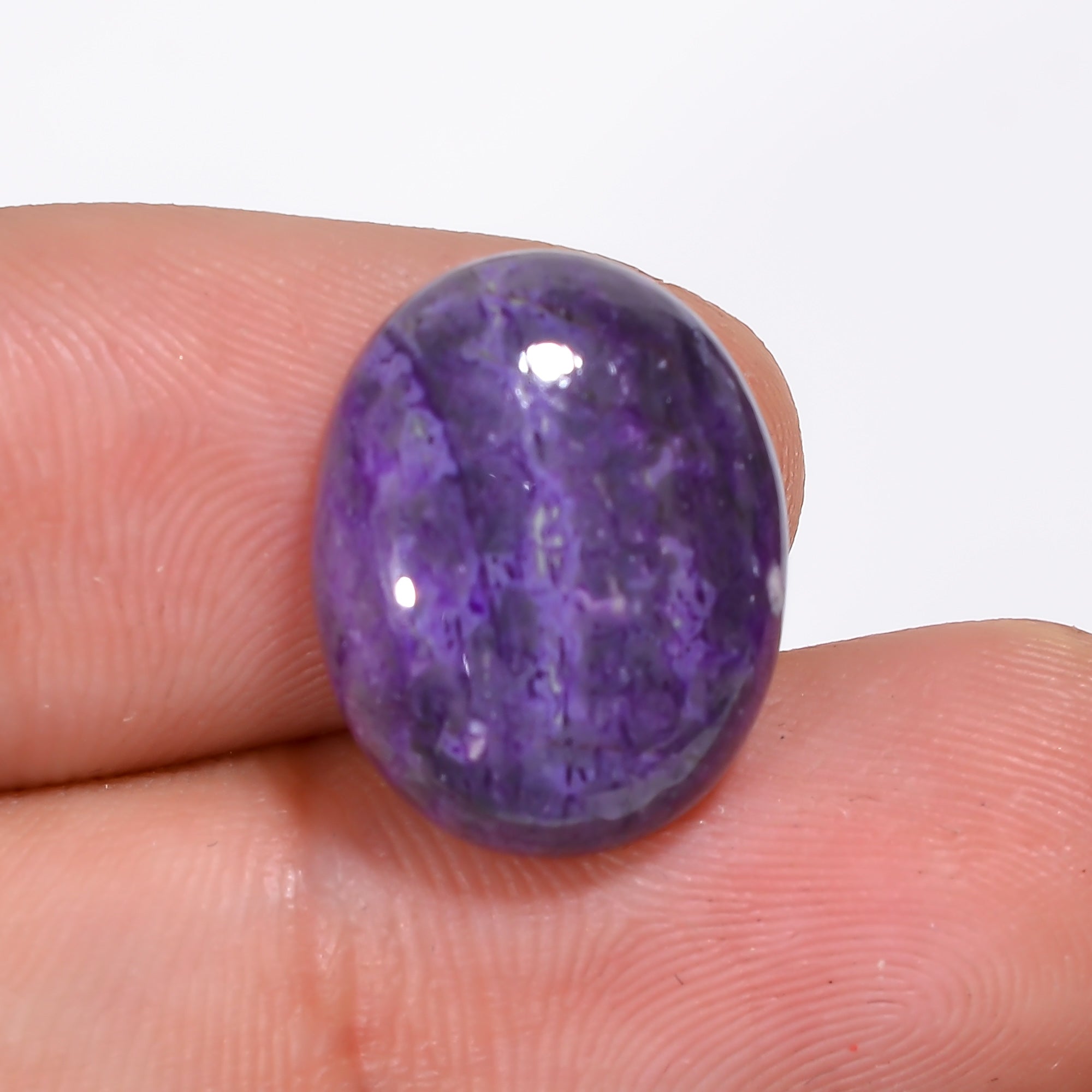 Sugilite Oval Shape Cabochon Loose Gemstone For Making Jewelry 10 Ct. 16X12X5 mm Y-9337