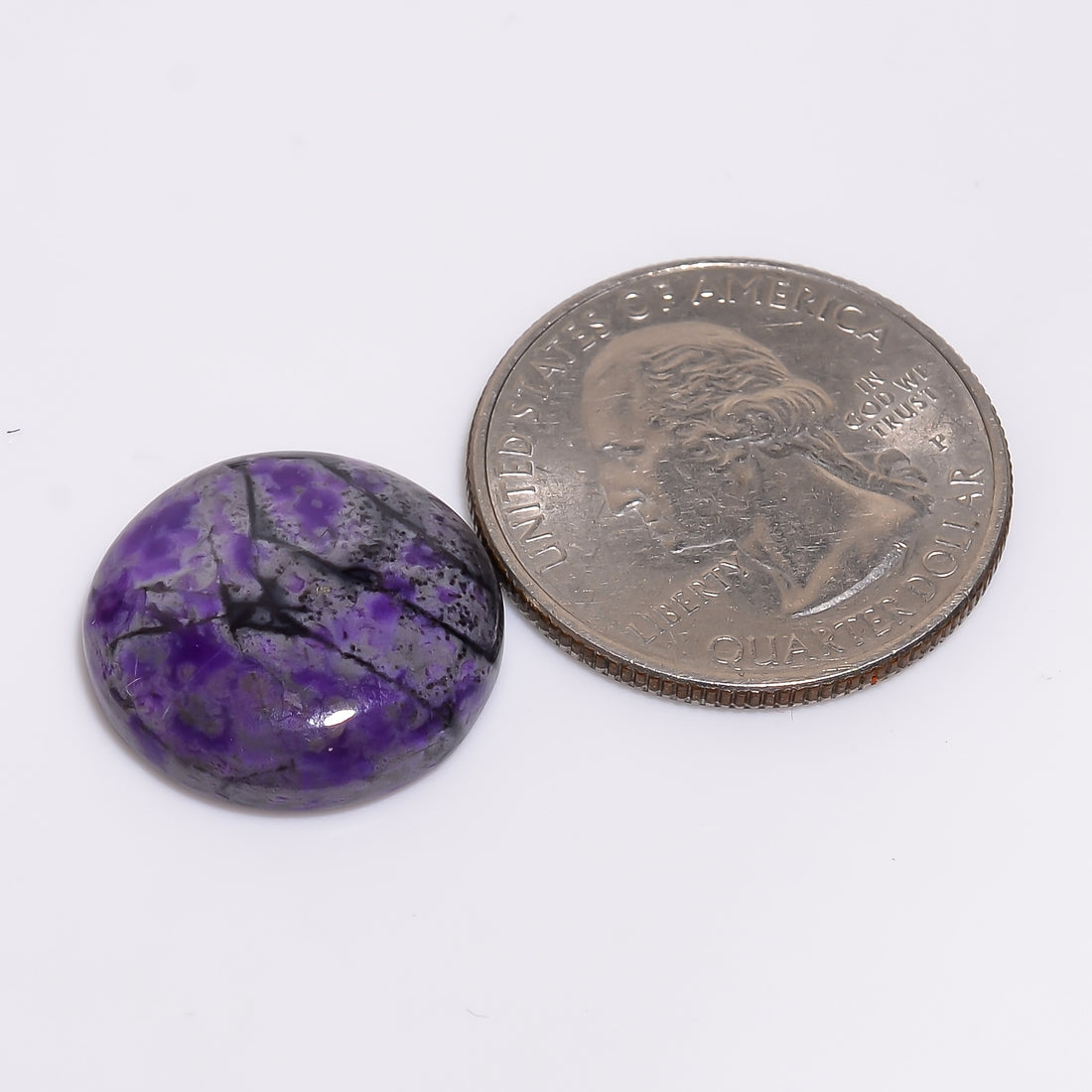 Sugilite Round Shape Cabochon Loose Gemstone For Making Jewelry 14 Ct. 18X18X5 mm Y-9340