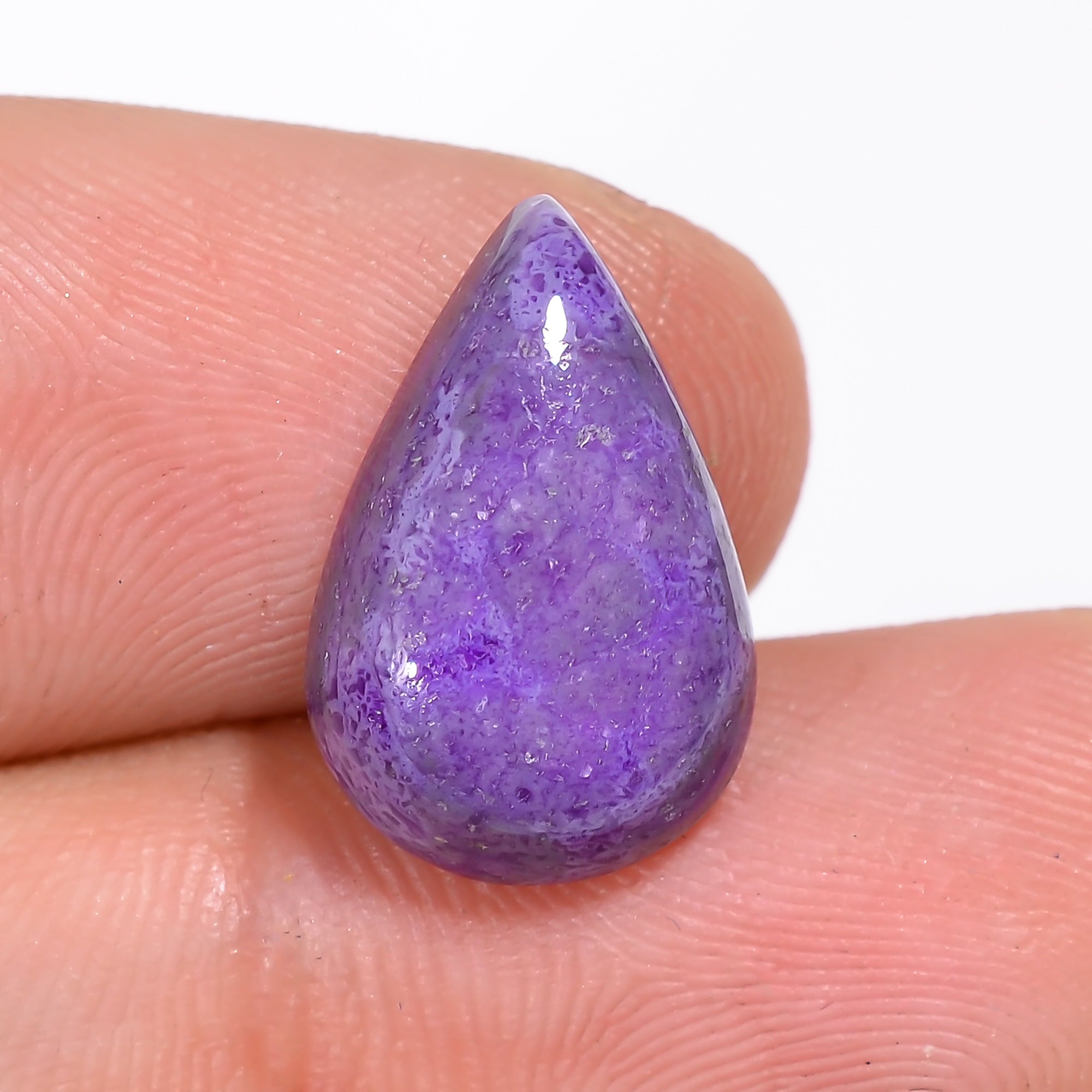 Sugilite Pear Shape Cabochon Loose Gemstone For Making Jewelry 5 Ct. 15X10X4 mm Y-9341
