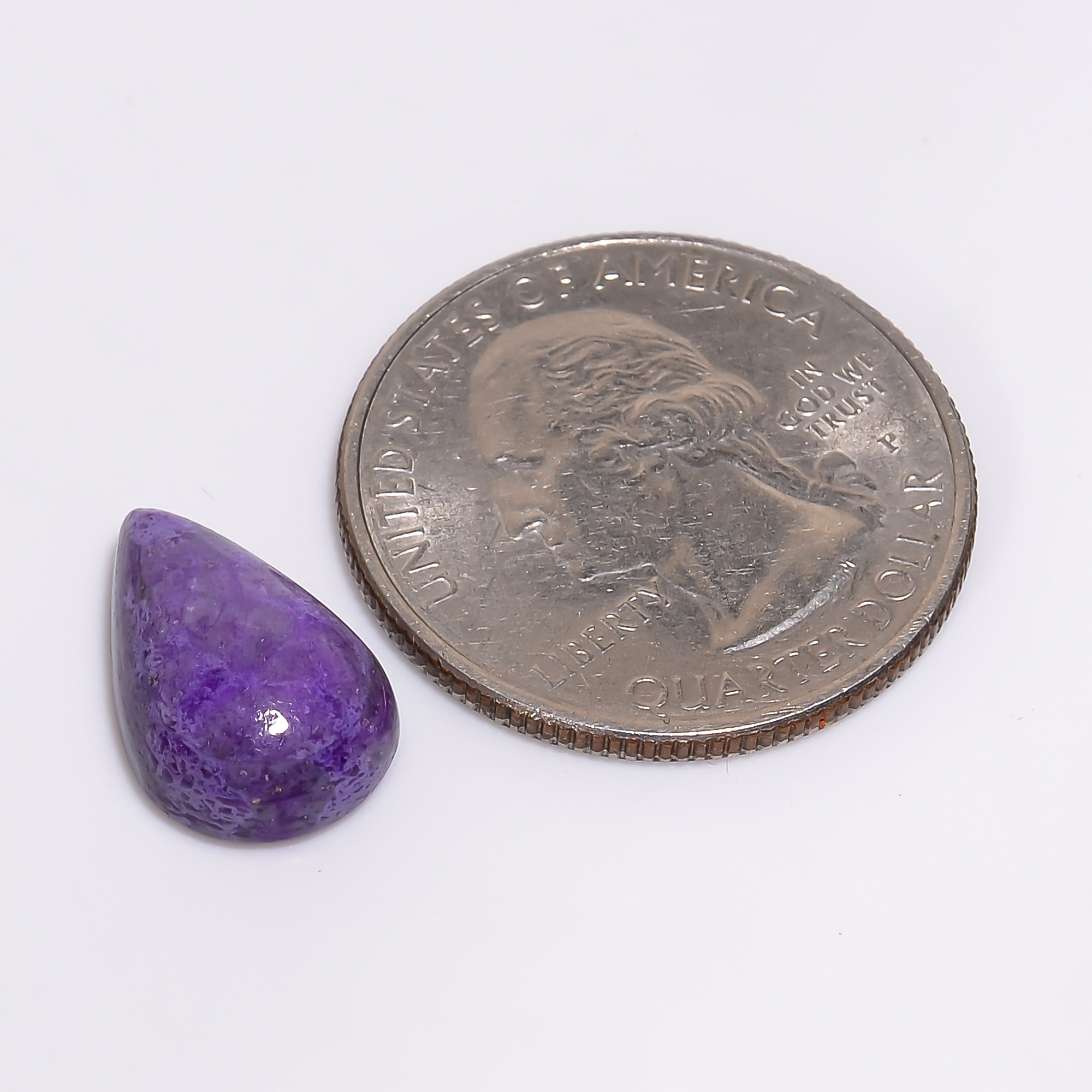 Sugilite Pear Shape Cabochon Loose Gemstone For Making Jewelry 5 Ct. 15X10X4 mm Y-9341