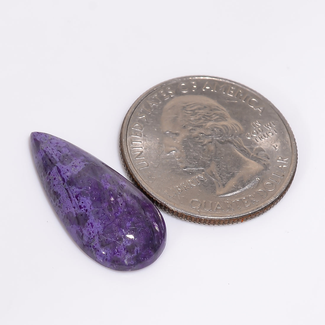 Sugilite Pear Shape Cabochon Loose Gemstone For Making Jewelry 9 Ct. 24X11X4 mm Y-9343