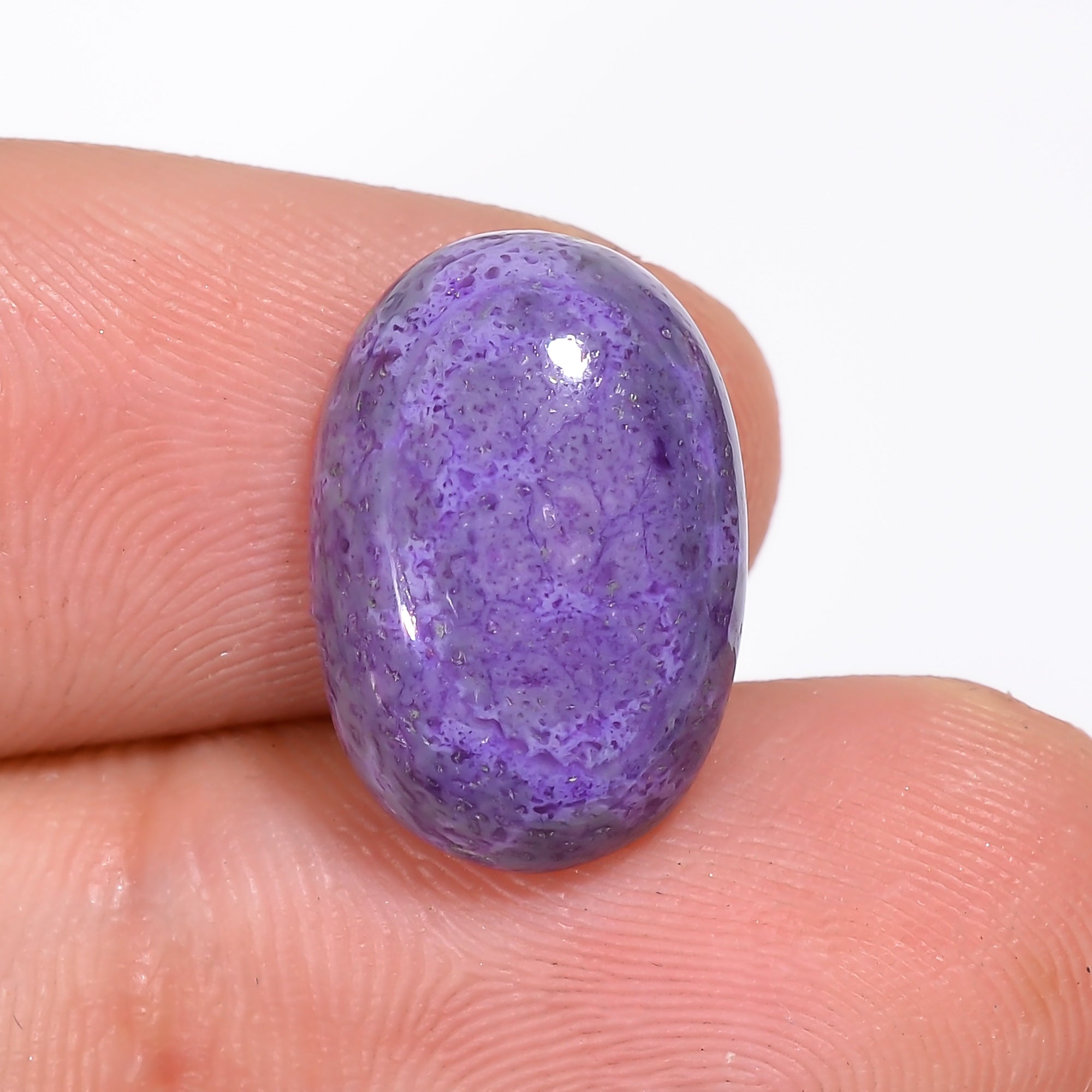 Sugilite Oval Shape Cabochon Loose Gemstone For Making Jewelry 7 Ct. 15X10X4 mm Y-9344