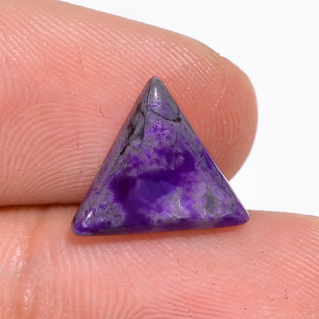 Sugilite Triangle Shape Cabochon Loose Gemstone For Making Jewelry 2 Ct. 10X10X2 mm Y-9345
