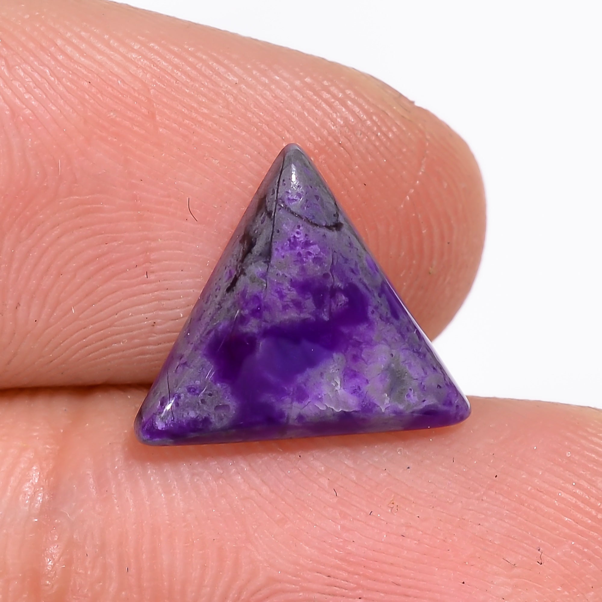 Sugilite Triangle Shape Cabochon Loose Gemstone For Making Jewelry 2 Ct. 10X10X2 mm Y-9345