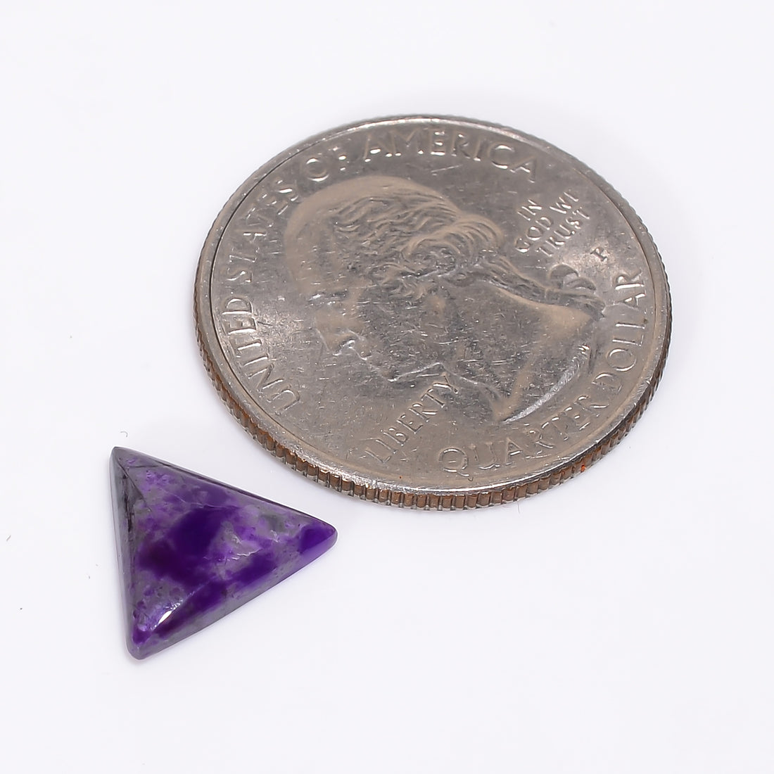 Sugilite Triangle Shape Cabochon Loose Gemstone For Making Jewelry 2 Ct. 10X10X2 mm Y-9345