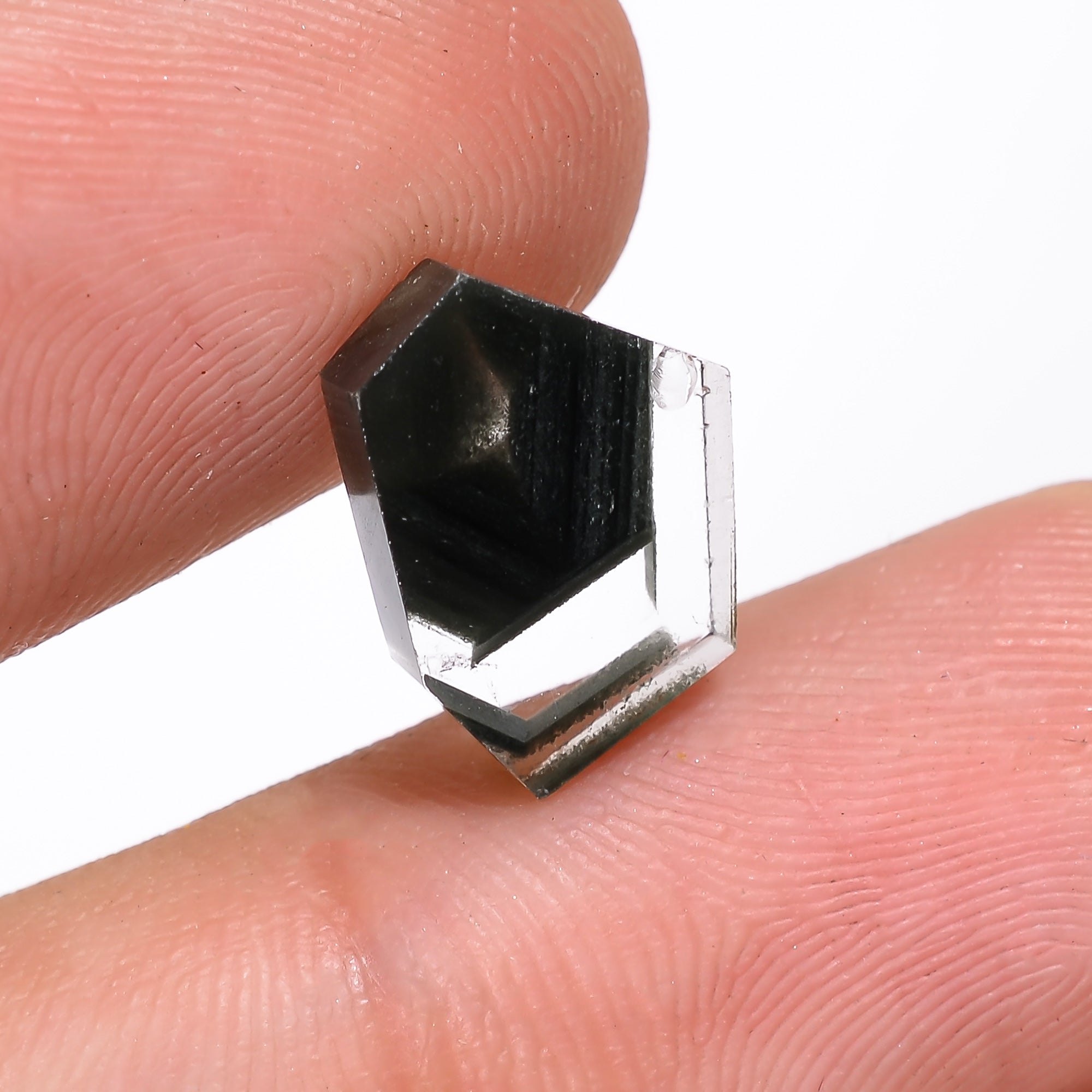 Green Phantom Quartz Fancy Shape Slice Loose Gemstone For Making Jewelry 3 Ct. 12X8X3 mm Y-9348