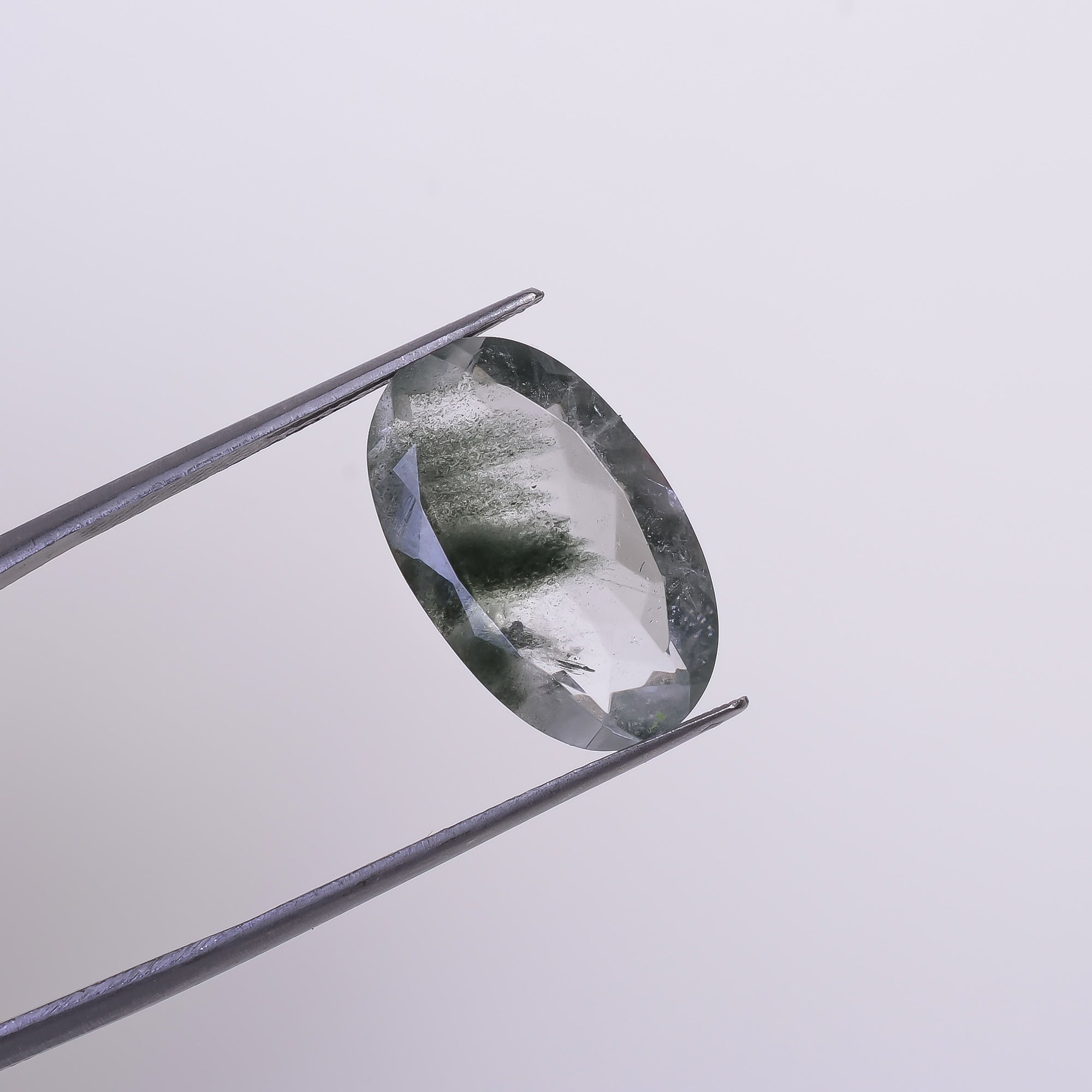 Green Phantom Quartz Oval Shape Cut Stone Loose Gemstone For Making Jewelry 7 Ct. 18X11X5 mm Y-9373