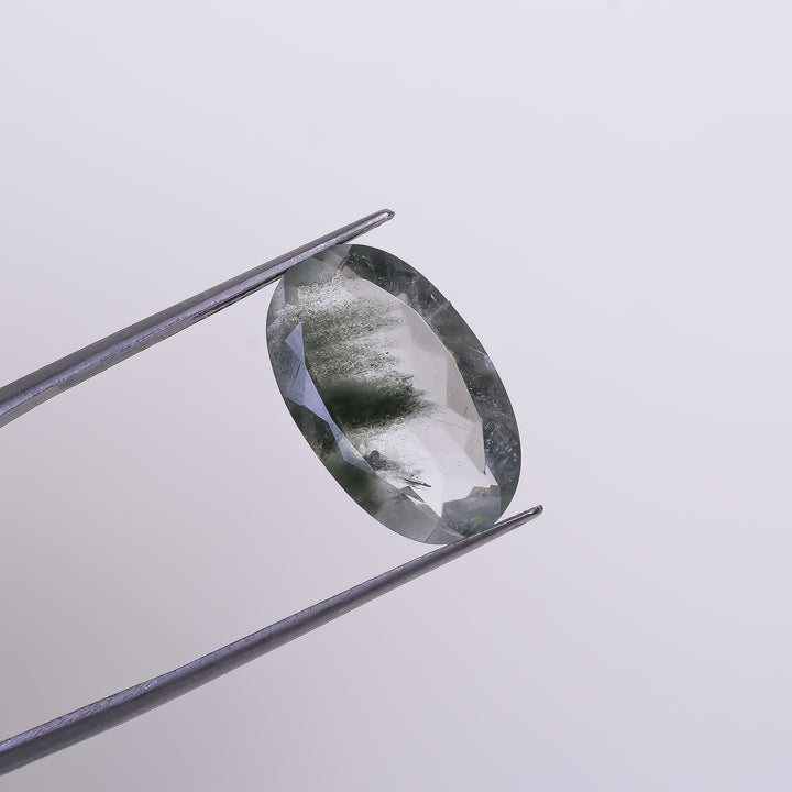 Green Phantom Quartz Oval Shape Cut Stone Loose Gemstone For Making Jewelry 7 Ct. 18X11X5 mm Y-9373