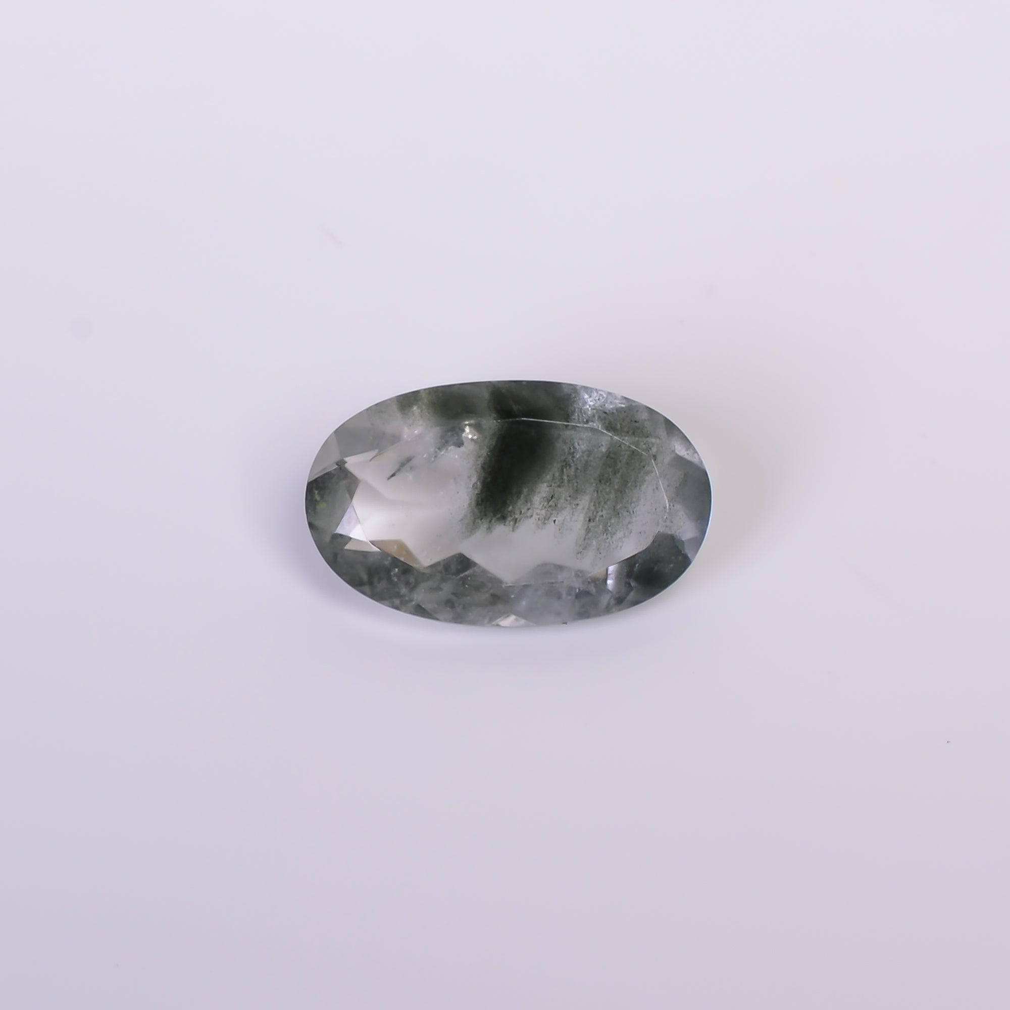 Green Phantom Quartz Oval Shape Cut Stone Loose Gemstone For Making Jewelry 7 Ct. 18X11X5 mm Y-9373