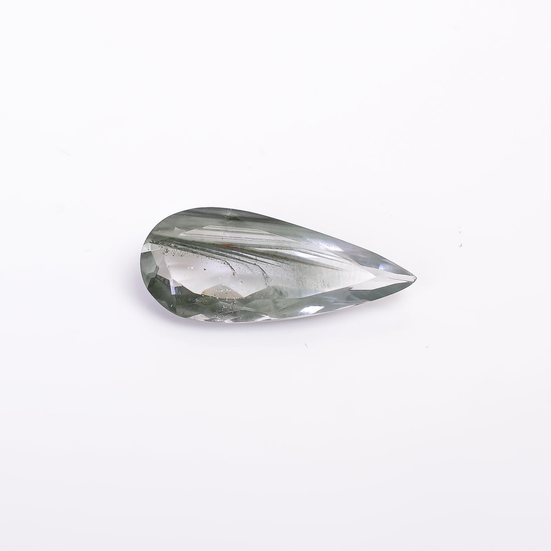 Green Phantom Quartz Pear Shape Cut Stone Loose Gemstone For Making Jewelry 7 Ct. 23X9X5 mm Y-9375