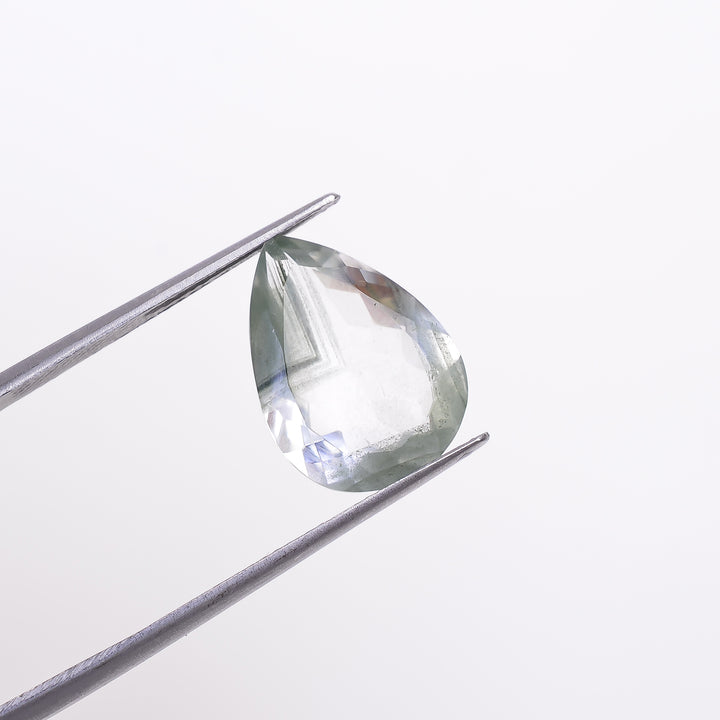 Green Phantom Quartz Pear Shape Cut Stone Loose Gemstone For Making Jewelry 5 Ct. 15X11X5 mm Y-9378
