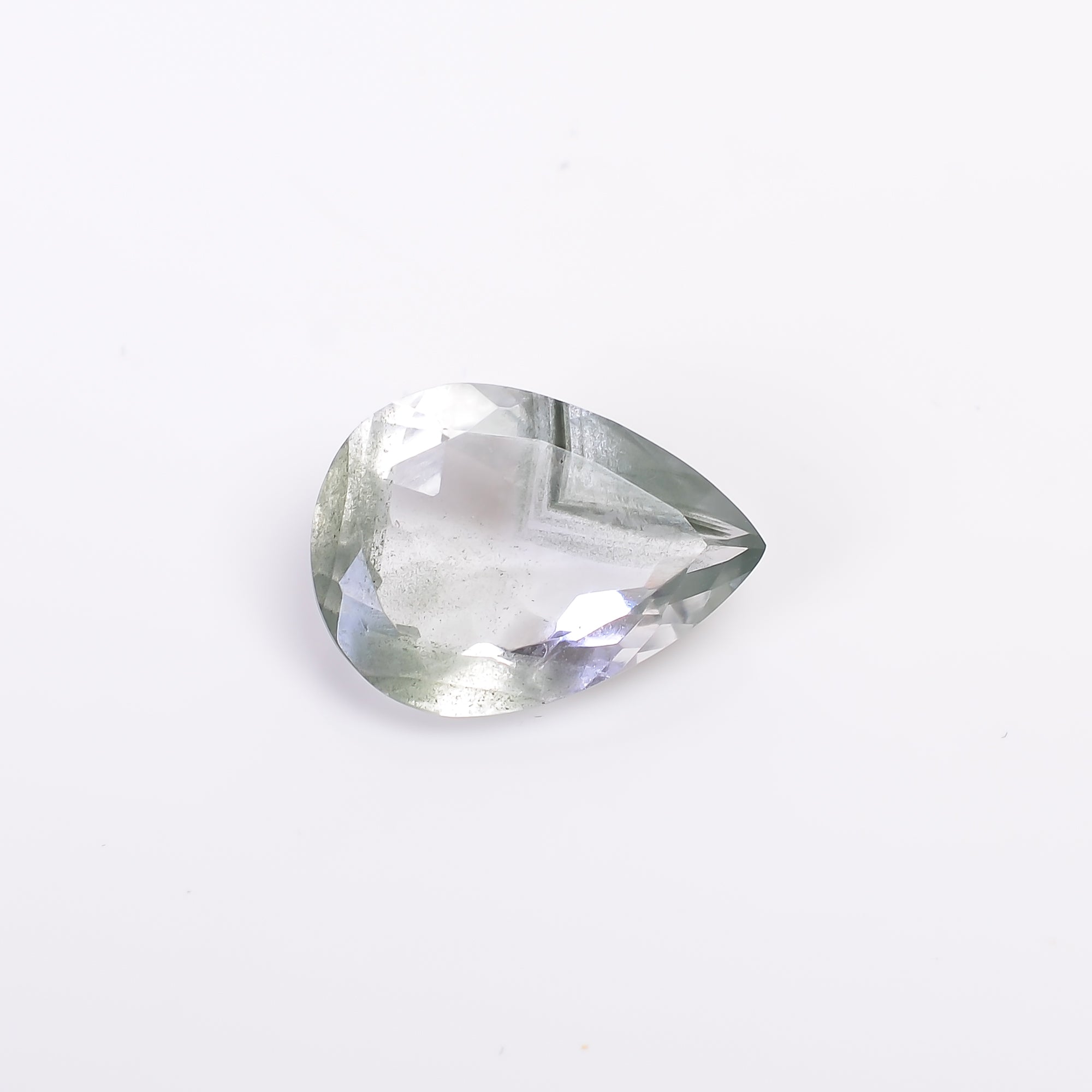 Green Phantom Quartz Pear Shape Cut Stone Loose Gemstone For Making Jewelry 5 Ct. 15X11X5 mm Y-9378