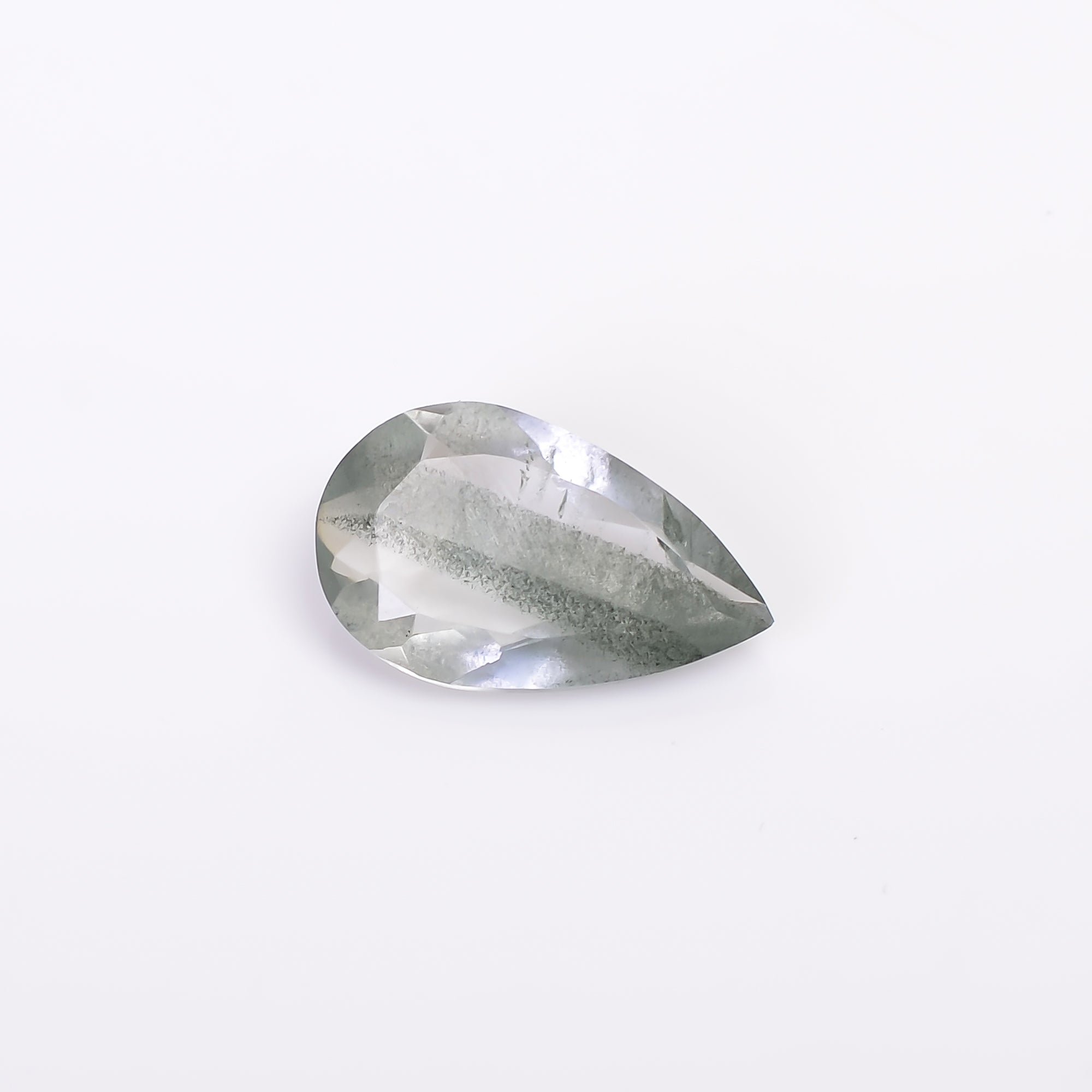 Green Phantom Quartz Pear Shape Cut Stone Loose Gemstone For Making Jewelry 2.5 Ct. 13X8X4 mm Y-9381