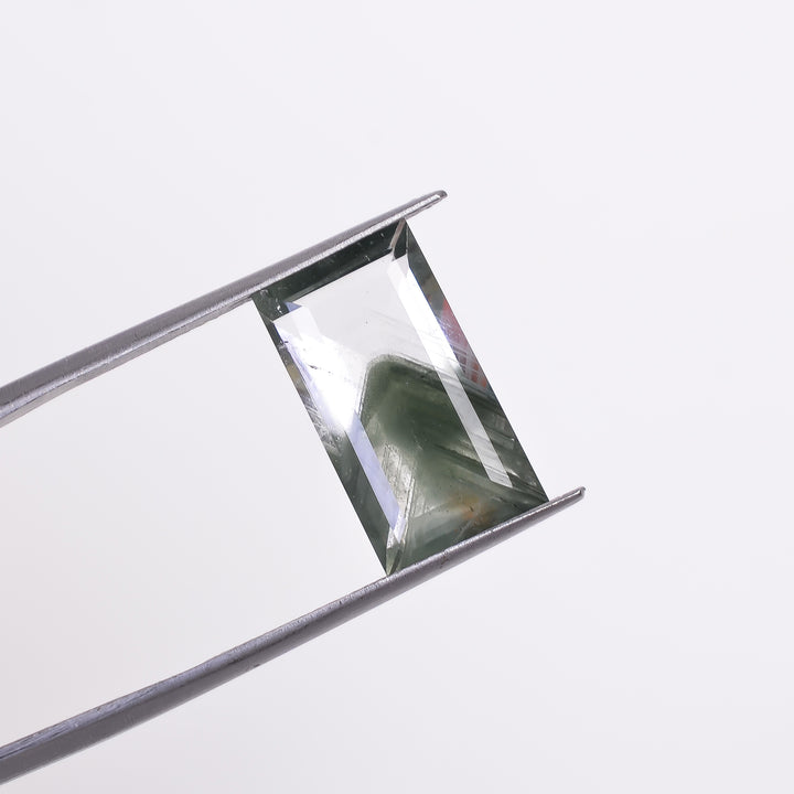 Green Phantom Quartz Rectangle Shape Cut Stone Loose Gemstone For Making Jewelry 6.5 Ct. 16X8X6 mm Y-9382