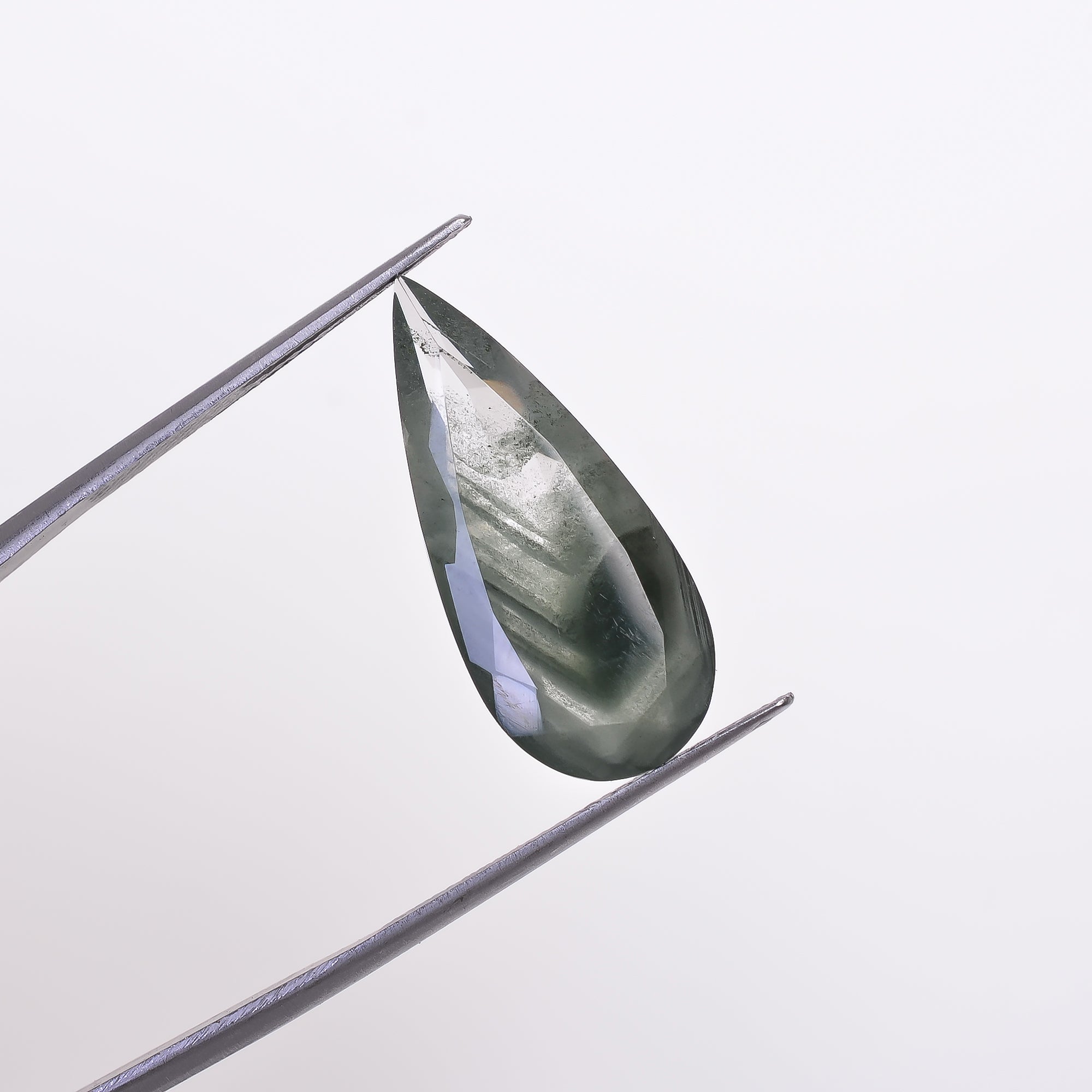 Green Phantom Quartz Pear Shape Cut Stone Loose Gemstone For Making Jewelry 8.5 Ct. 24X10X6 mm Y-9383