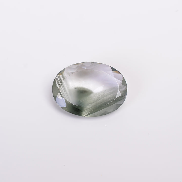 Green Phantom Quartz Oval Shape Cut Stone Loose Gemstone For Making Jewelry 13 Ct. 21X16X6 mm Y-9384