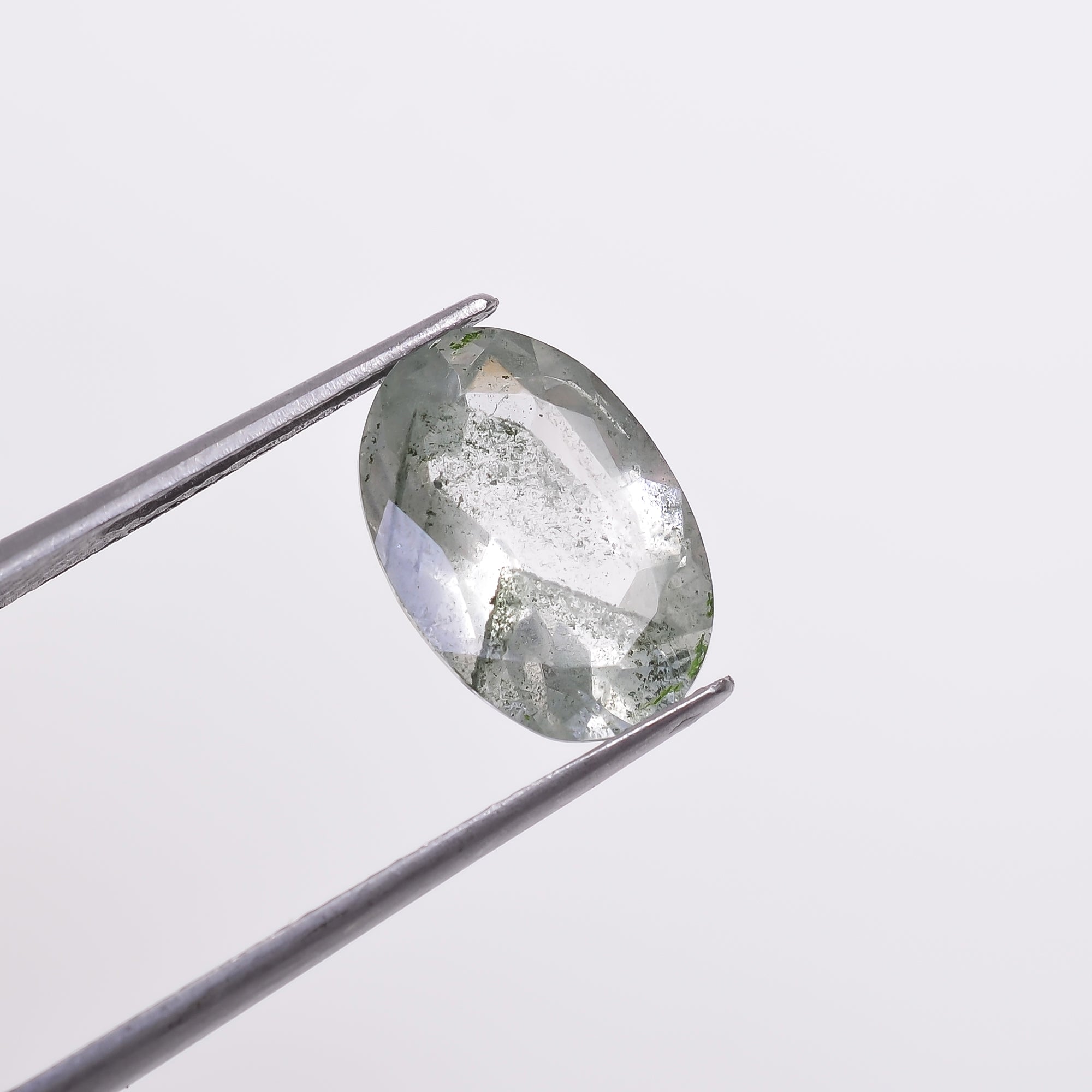Green Phantom Quartz Oval Shape Cut Stone Loose Gemstone For Making Jewelry 3 Ct. 12X8X5 mm Y-9385