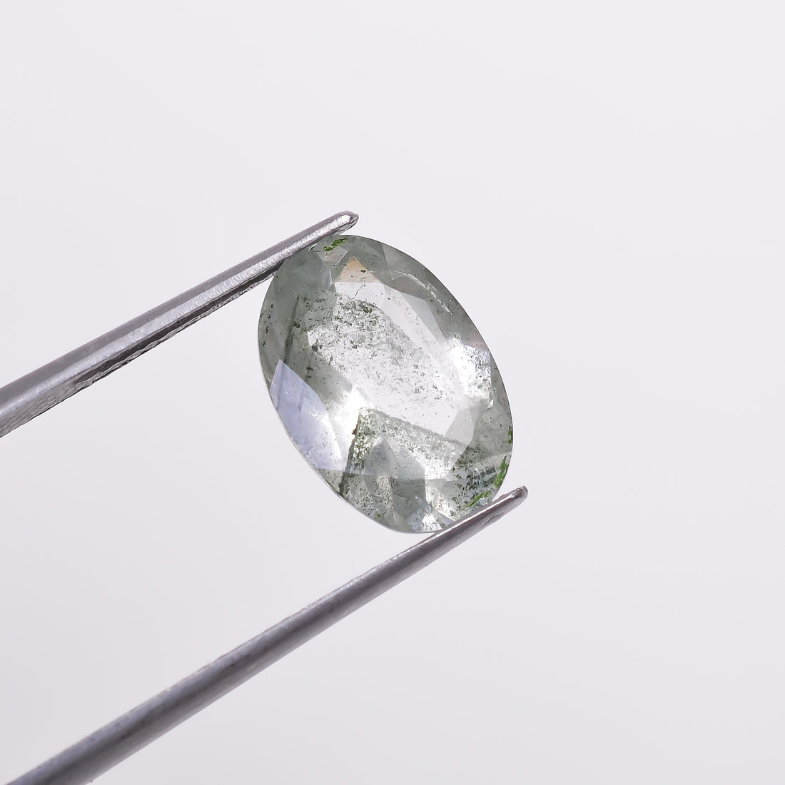 Green Phantom Quartz Oval Shape Cut Stone Loose Gemstone For Making Jewelry 3 Ct. 12X8X5 mm Y-9385