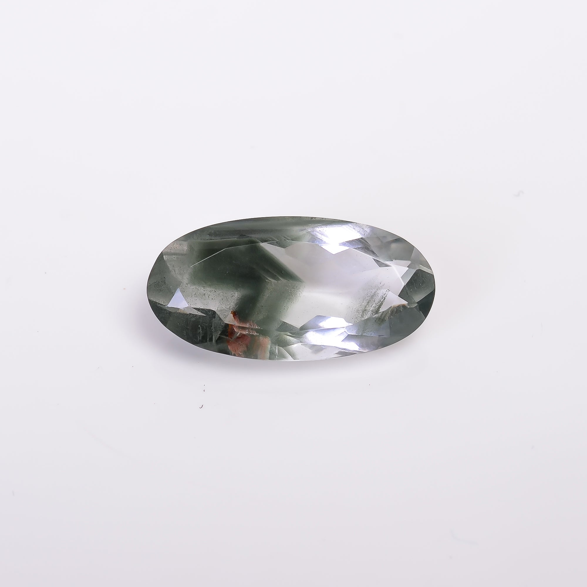 Green Phantom Quartz Oval Shape Cut Stone Loose Gemstone For Making Jewelry 11.5 Ct. 22X11X7 mm Y-9387