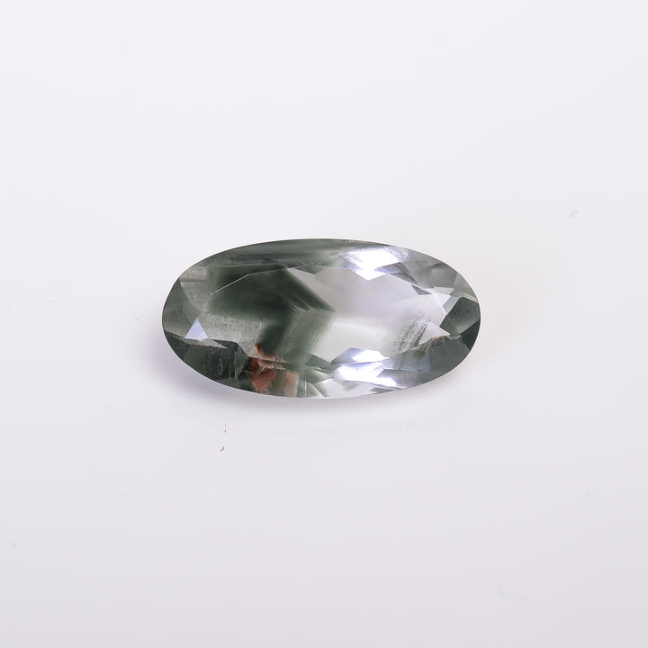 Green Phantom Quartz Oval Shape Cut Stone Loose Gemstone For Making Jewelry 11.5 Ct. 22X11X7 mm Y-9387
