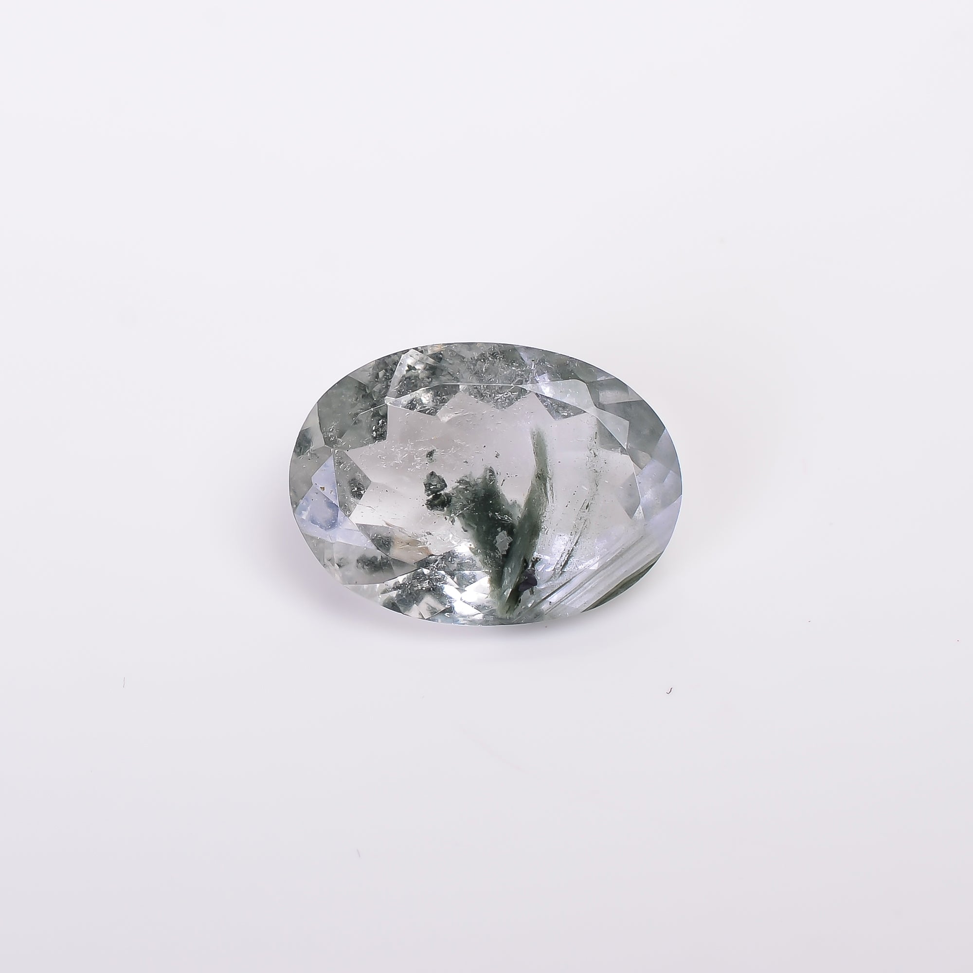Green Phantom Quartz Oval Shape Cut Stone Loose Gemstone For Making Jewelry 9.5 Ct. 18X13X6 mm Y-9390