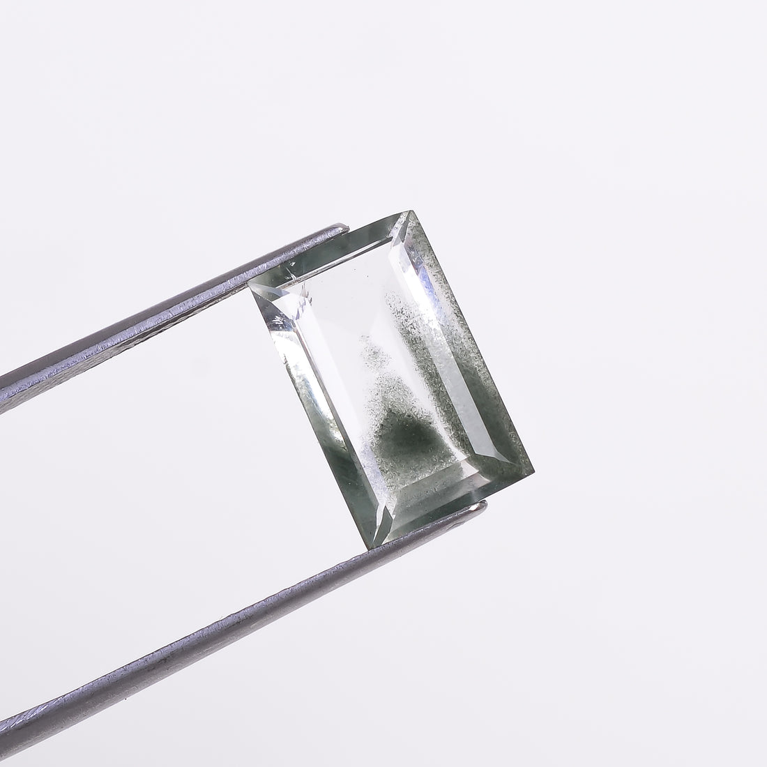 Green Phantom Quartz Rectangle Shape Cut Stone Loose Gemstone For Making Jewelry 4.5 Ct. 14X9X5 mm Y-9393