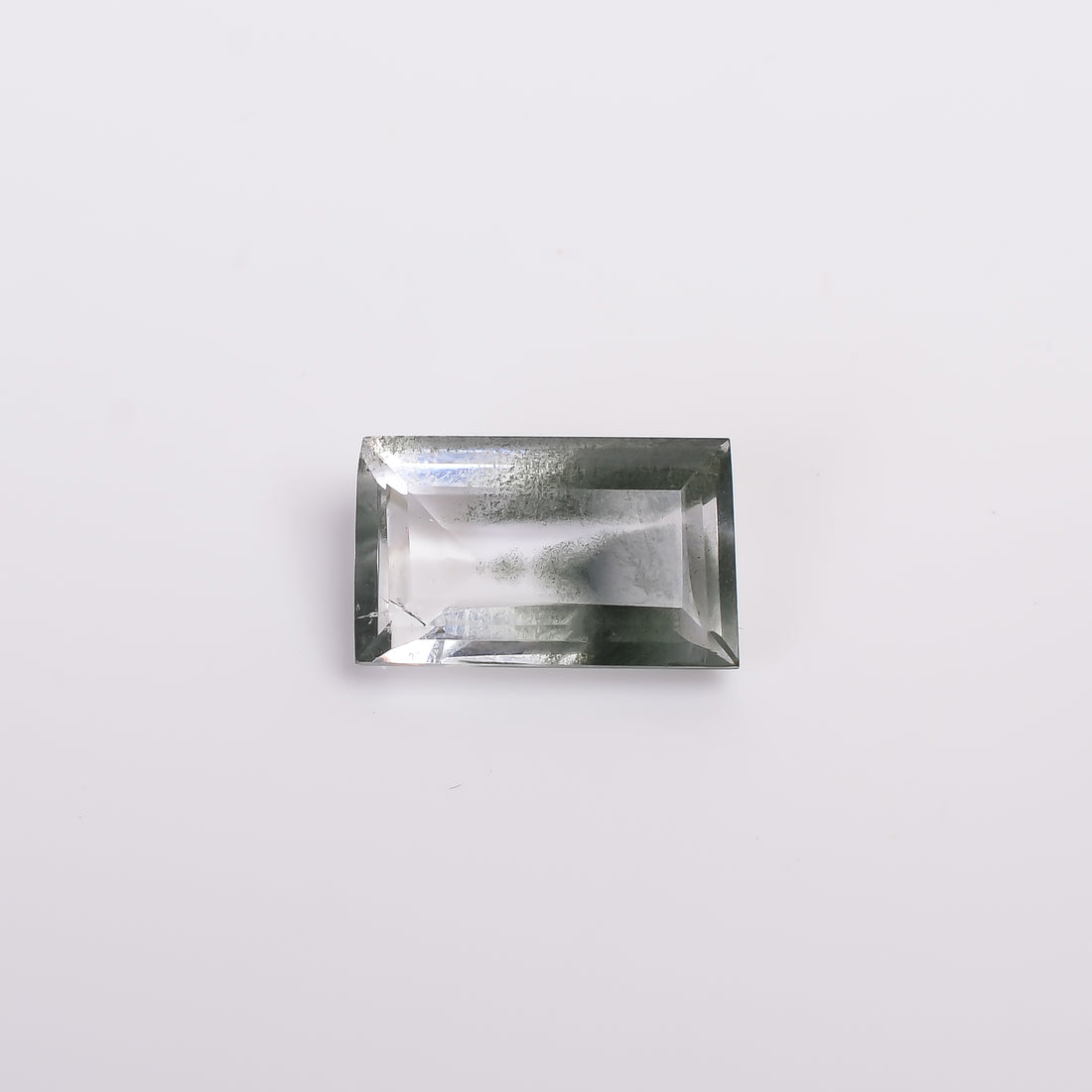 Green Phantom Quartz Rectangle Shape Cut Stone Loose Gemstone For Making Jewelry 4.5 Ct. 14X9X5 mm Y-9393