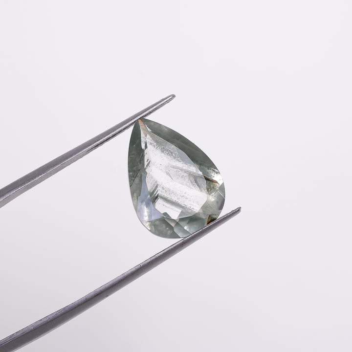 Green Phantom Quartz Pear Shape Cut Stone Loose Gemstone For Making Jewelry 5 Ct. 15X10X5 mm Y-9394