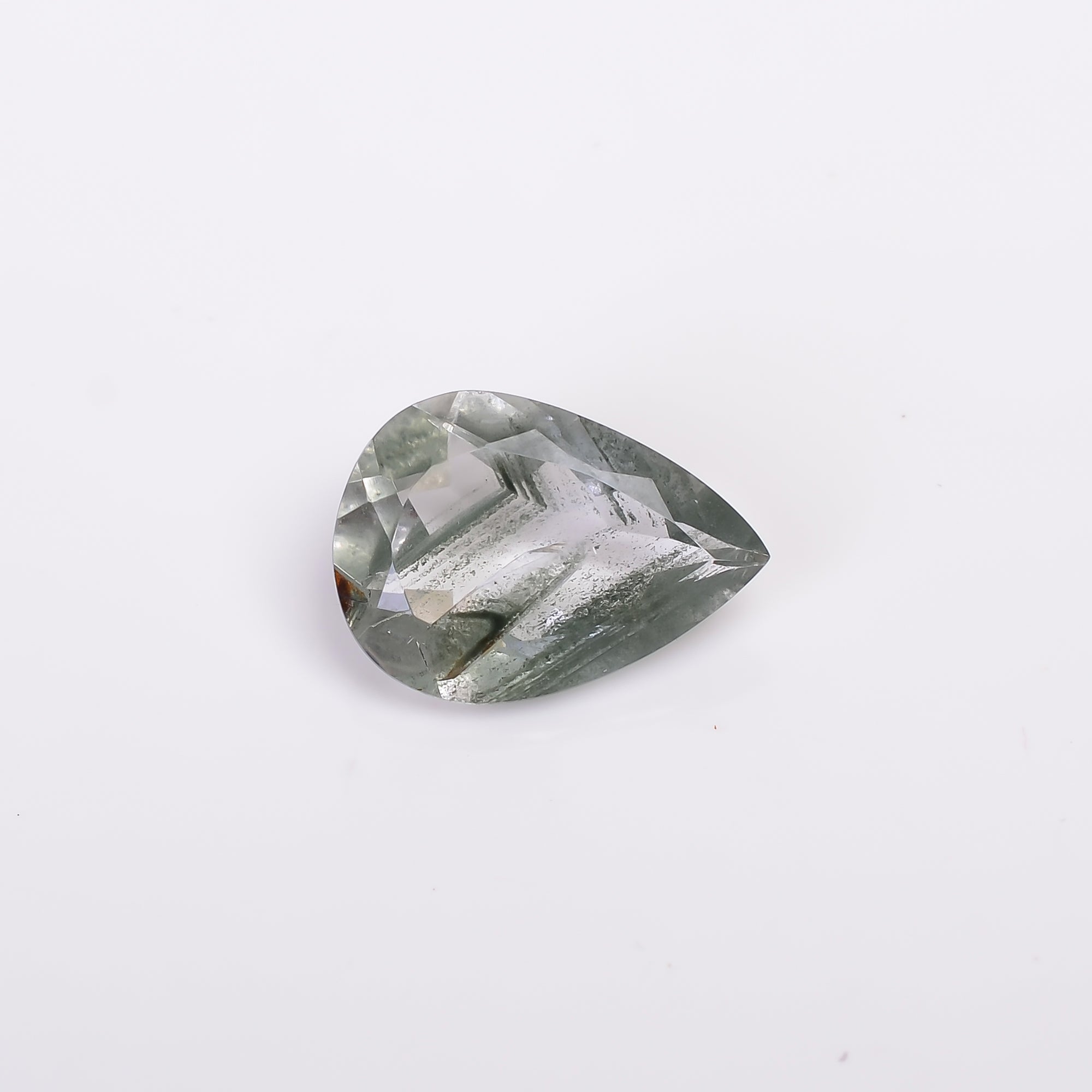 Green Phantom Quartz Pear Shape Cut Stone Loose Gemstone For Making Jewelry 5 Ct. 15X10X5 mm Y-9394
