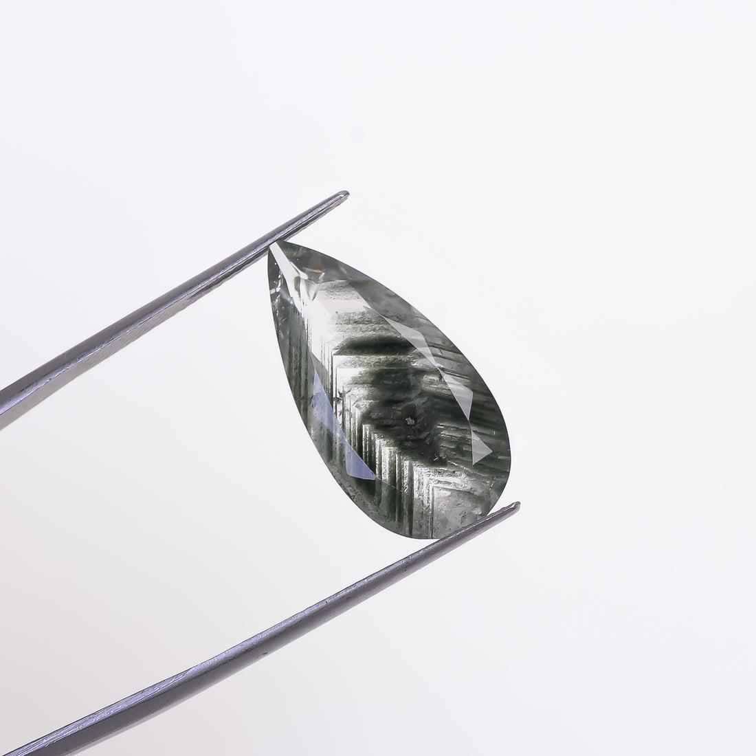 Green Phantom Quartz Pear Shape Cut Stone Loose Gemstone For Making Jewelry 9 Ct. 22X11X6 mm Y-9396