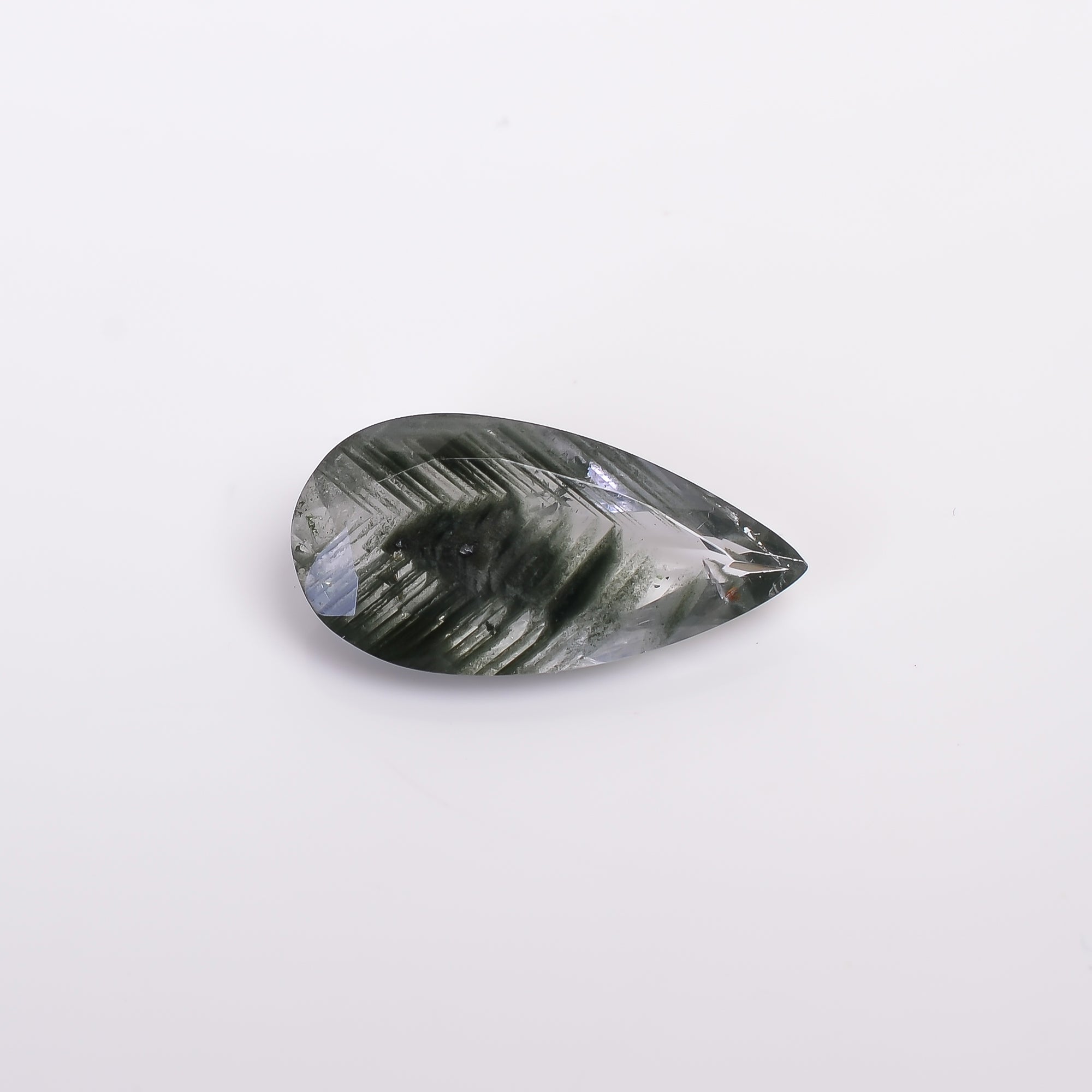 Green Phantom Quartz Pear Shape Cut Stone Loose Gemstone For Making Jewelry 9 Ct. 22X11X6 mm Y-9396