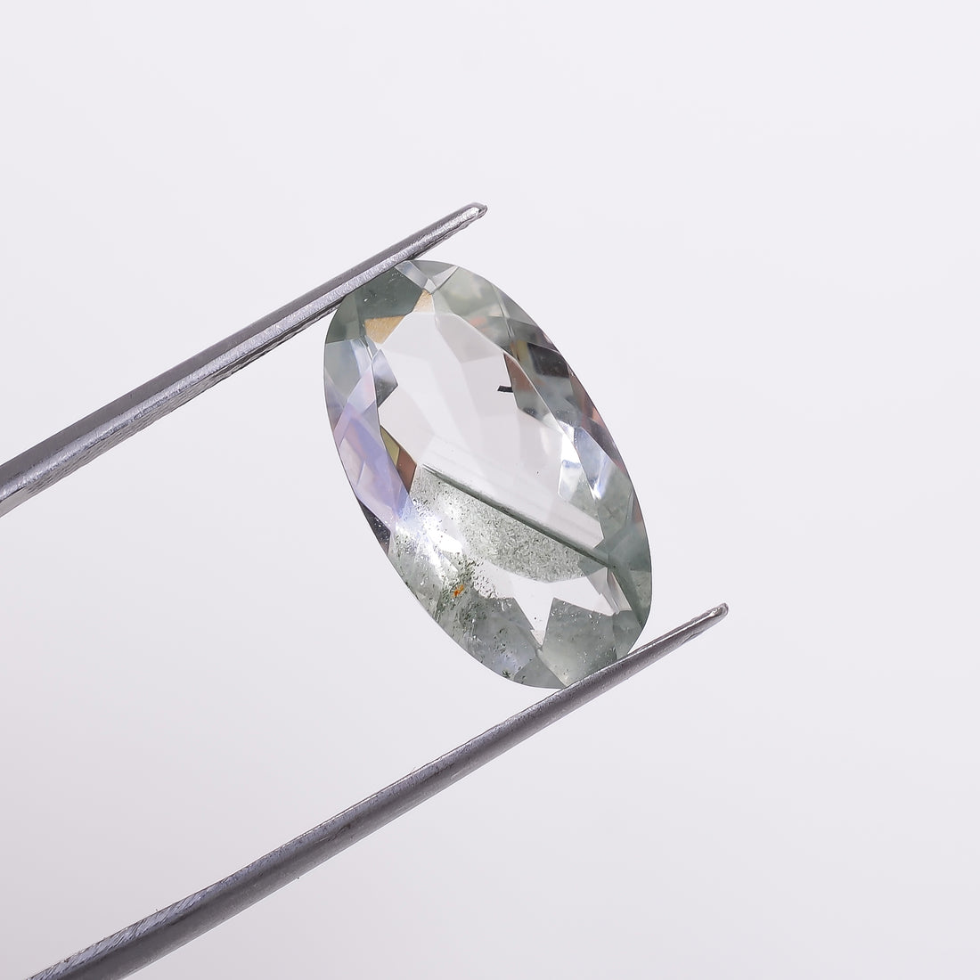 Green Phantom Quartz Oval Shape Cut Stone Loose Gemstone For Making Jewelry 6.5 Ct. 18X10X6 mm Y-9399