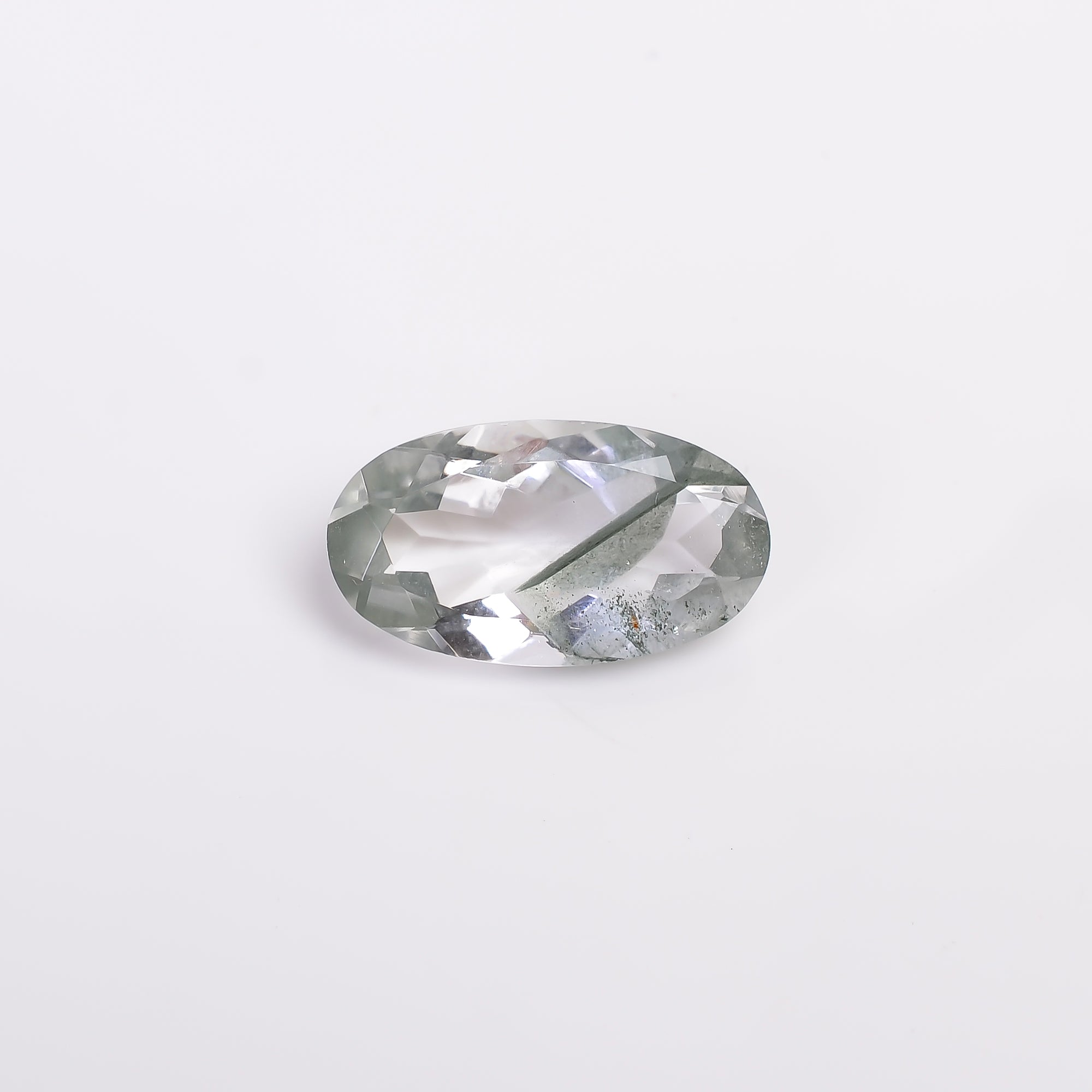 Green Phantom Quartz Oval Shape Cut Stone Loose Gemstone For Making Jewelry 6.5 Ct. 18X10X6 mm Y-9399