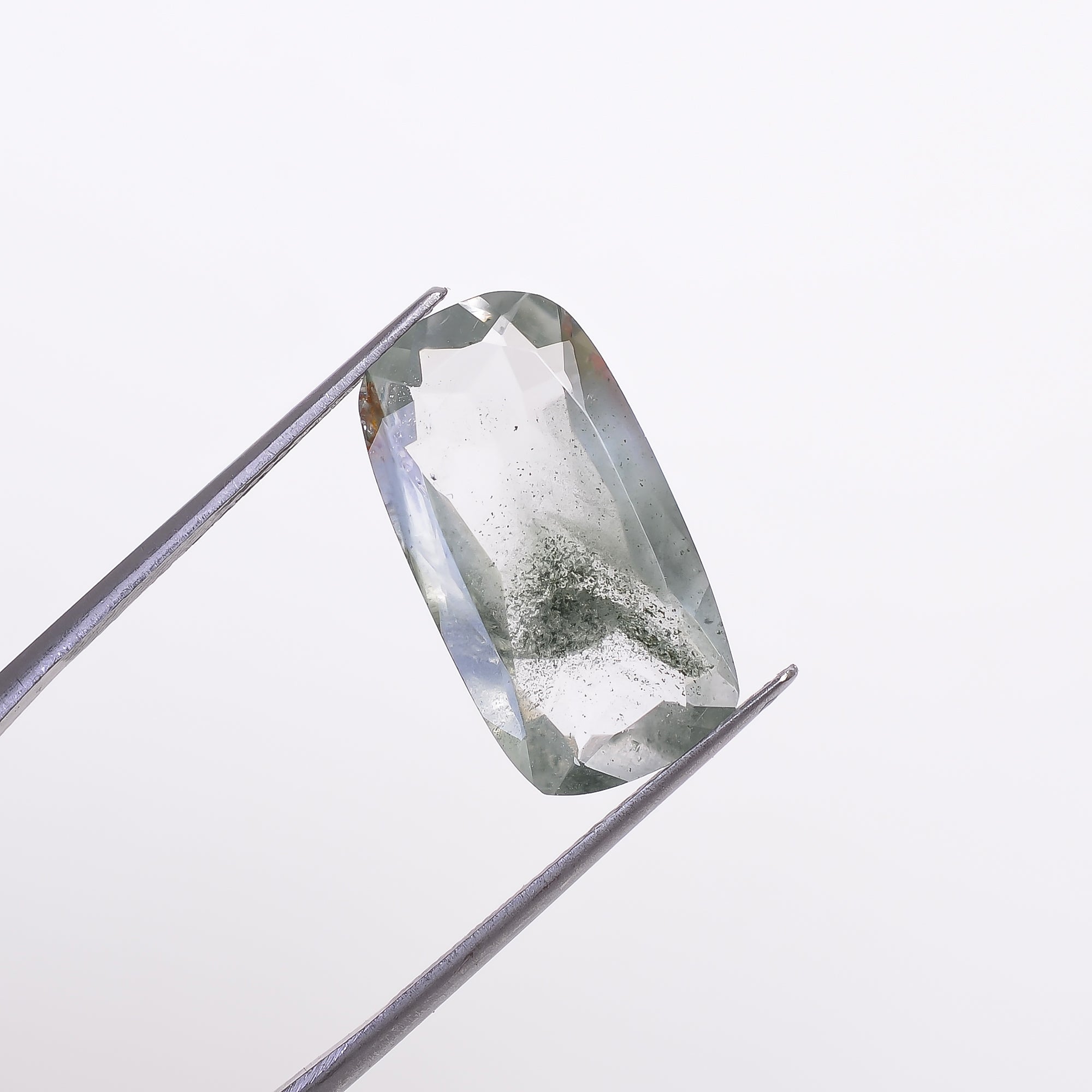 Green Phantom Quartz Radiant Shape Cut Stone Loose Gemstone For Making Jewelry 7.5 Ct. 19X10X5 mm Y-9401