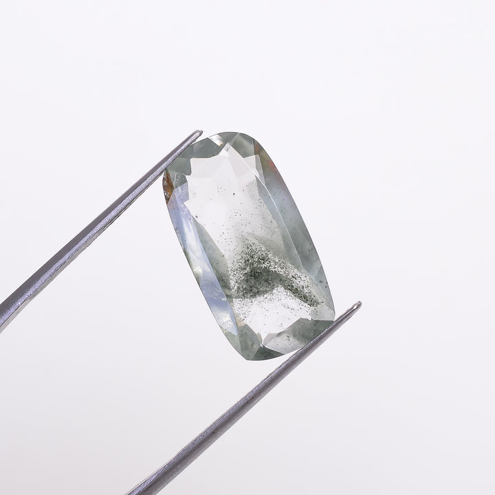 Green Phantom Quartz Radiant Shape Cut Stone Loose Gemstone For Making Jewelry 7.5 Ct. 19X10X5 mm Y-9401