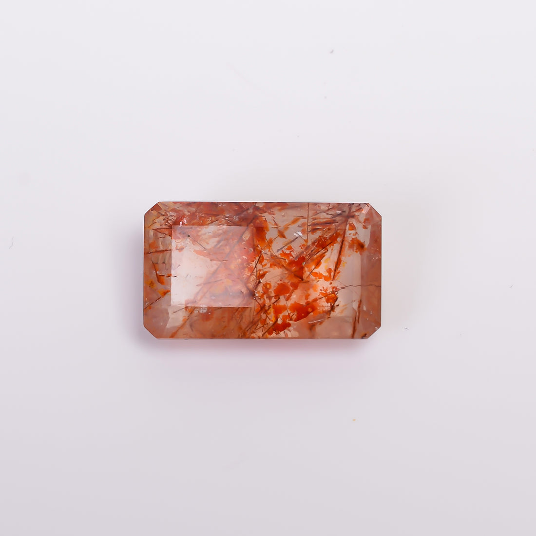 Quartz With Iron Inclusion Radiant Shape Cut Stone Loose Gemstone For Making Jewelry 14.5 Ct. 20X12X6 mm Y-9403