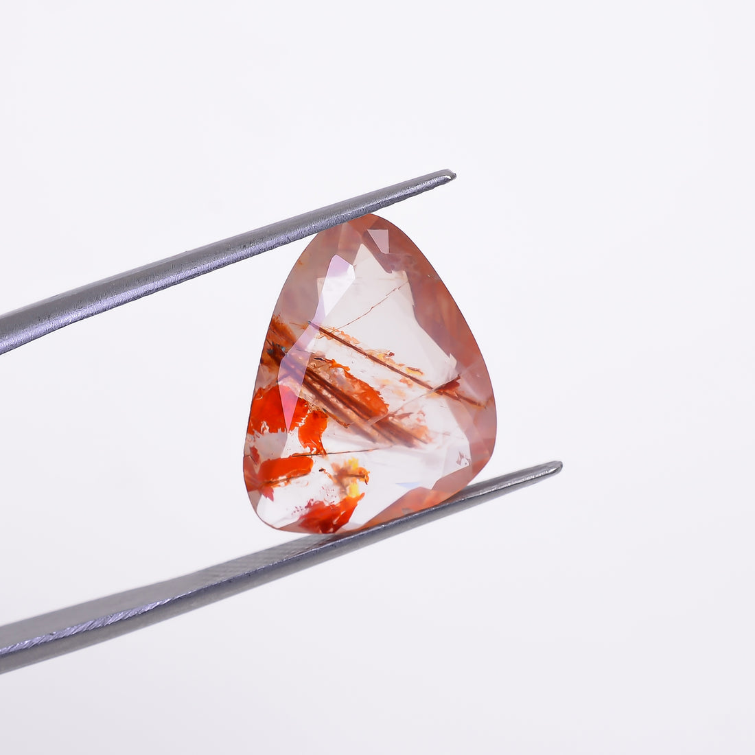 Quartz With Iron Inclusion Fancy Shape Cut Stone Loose Gemstone For Making Jewelry 7.5 Ct. 17X13X5 mm Y-9404