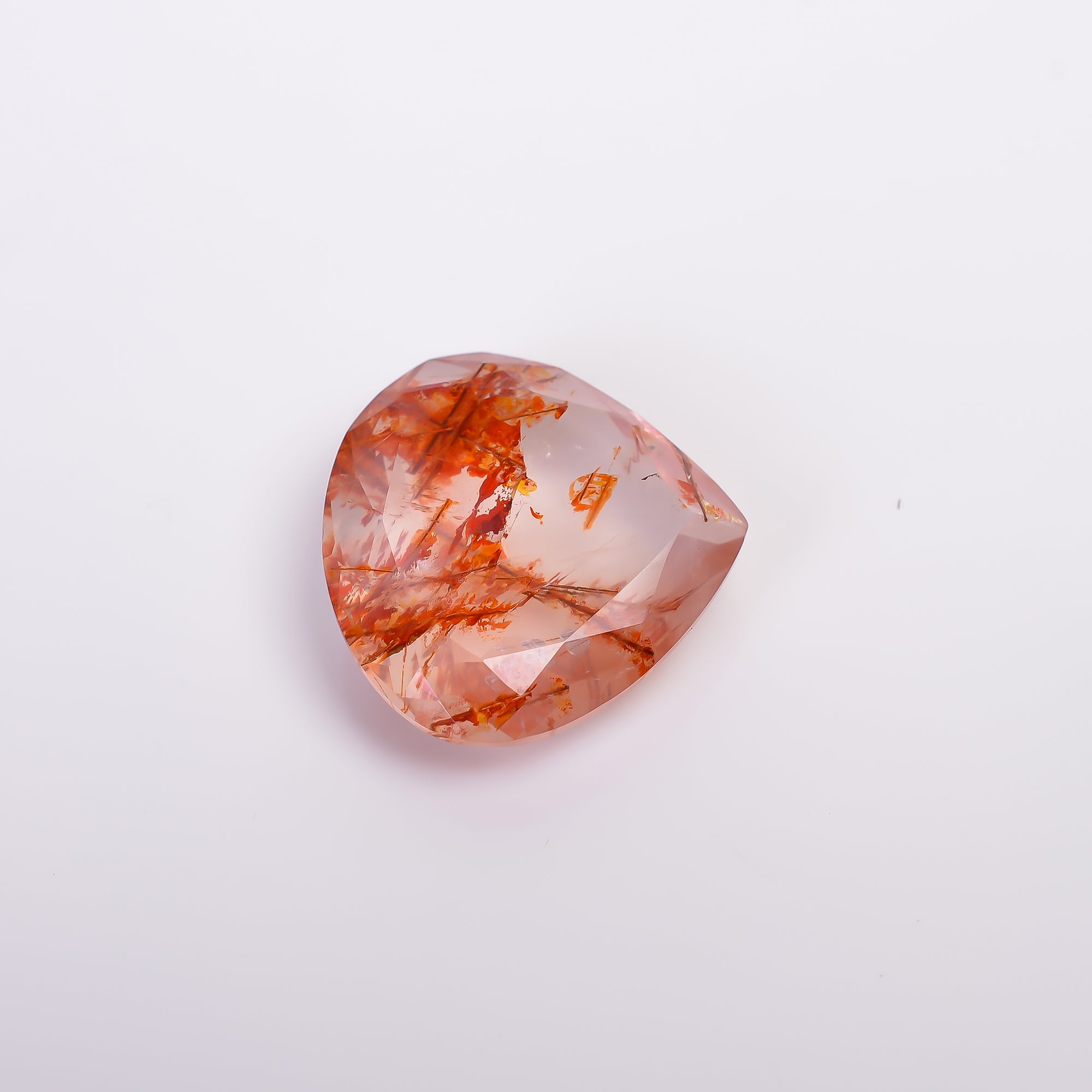 Quartz With Iron Inclusion Heart Shape Cut Stone Loose Gemstone For Making Jewelry 22 Ct. 21X21X7 mm Y-9406