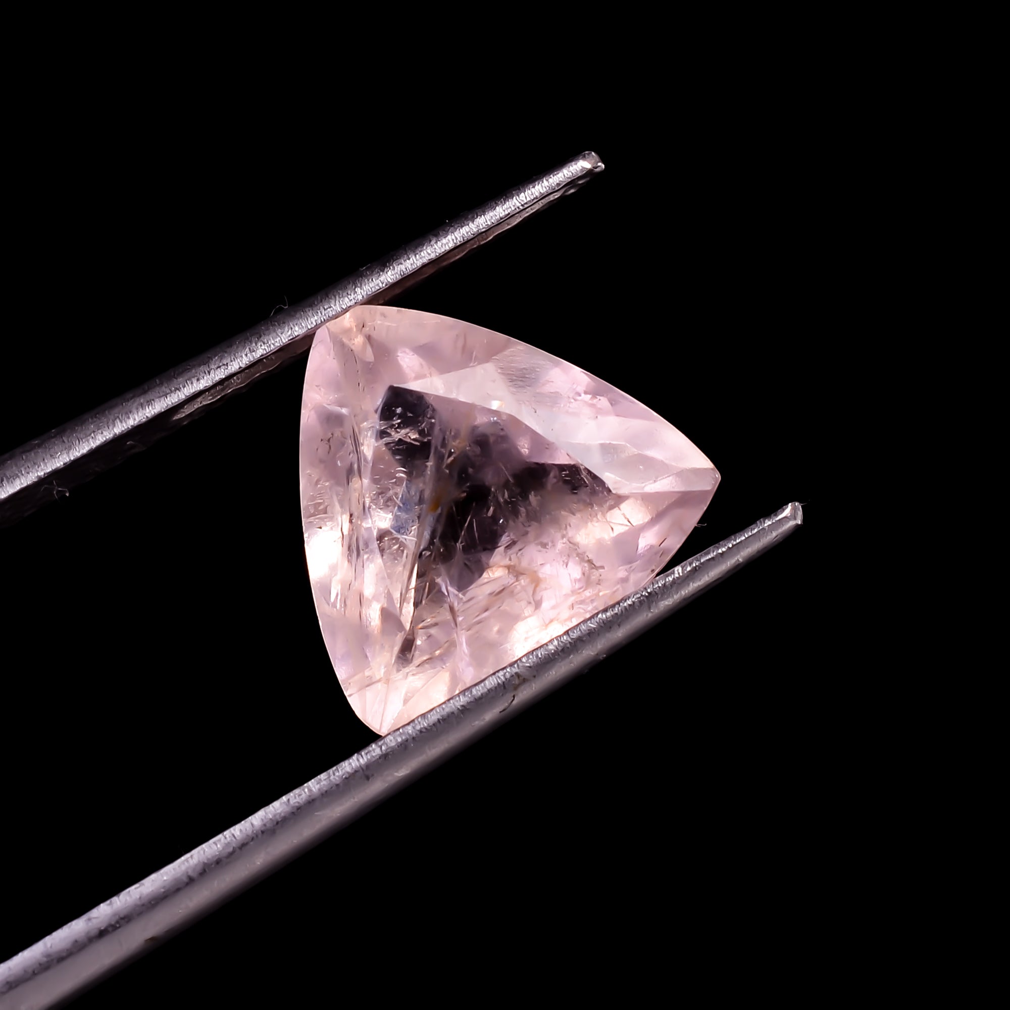 Morganite Triangle Shape Cut stone For Making Jewelry 3 Ct. 10X10X6 mm Y-9519