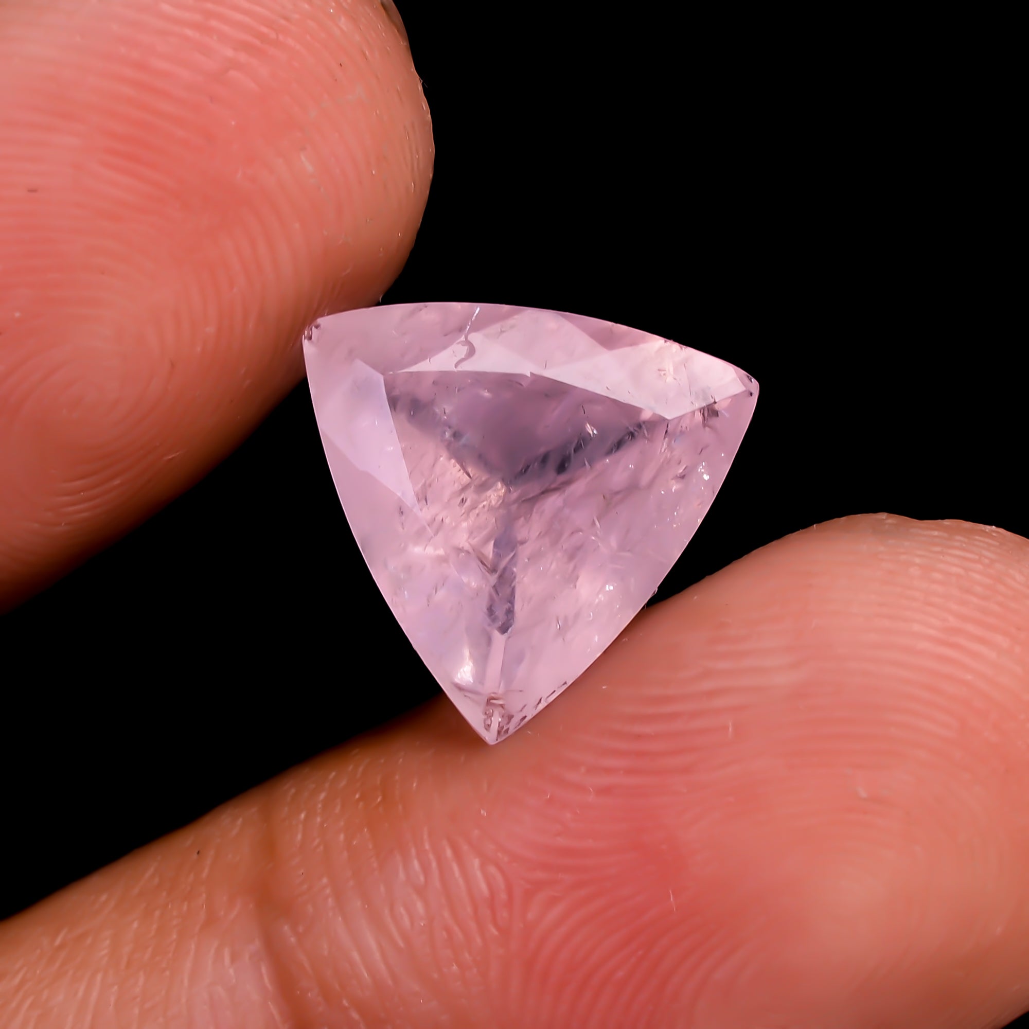 Morganite Triangle Shape Cut stone For Making Jewelry 4 Ct. 11X11X7 mm Y-9533