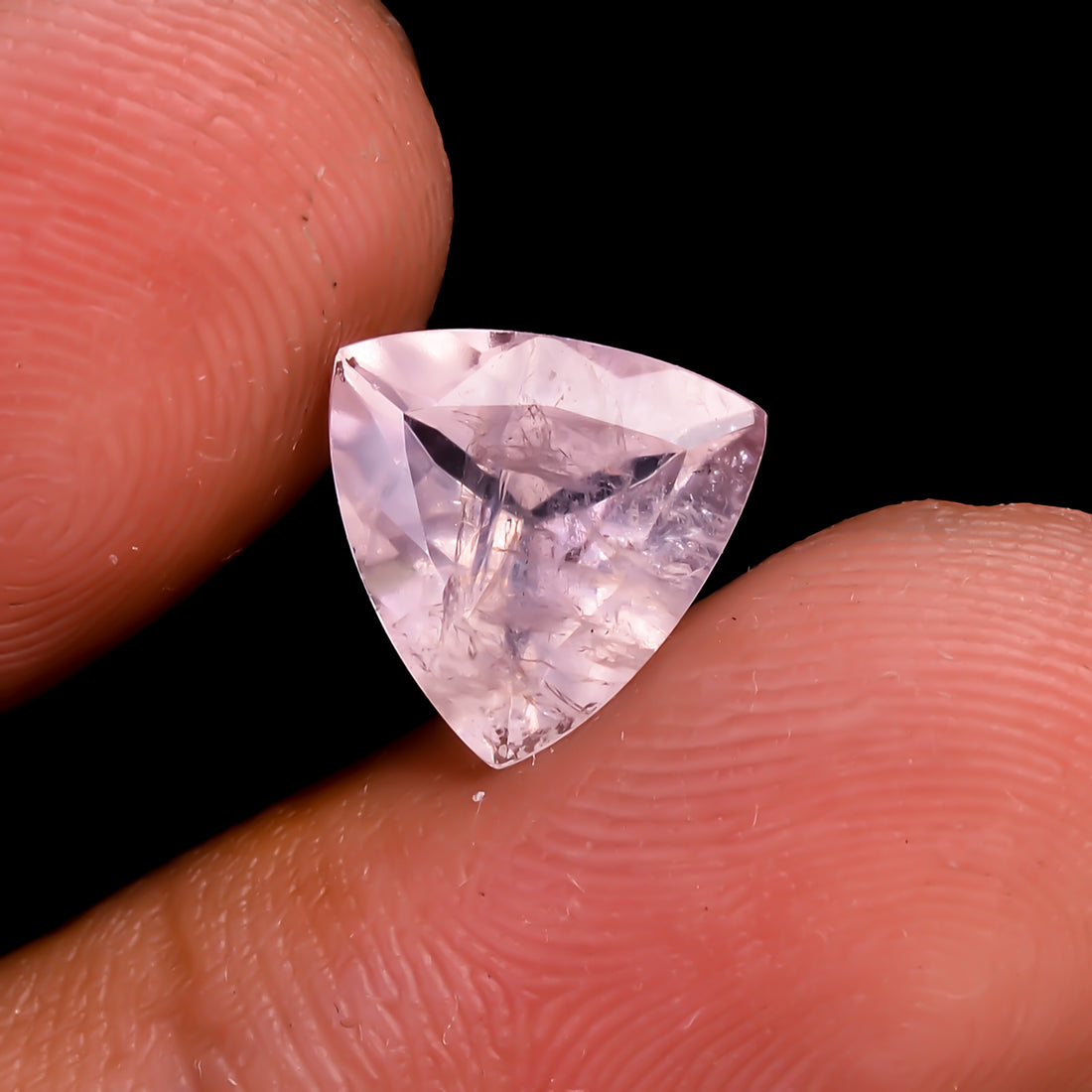 Morganite Triangle Shape Cut stone For Making Jewelry 2 Ct. 9X9X5 mm Y-9539